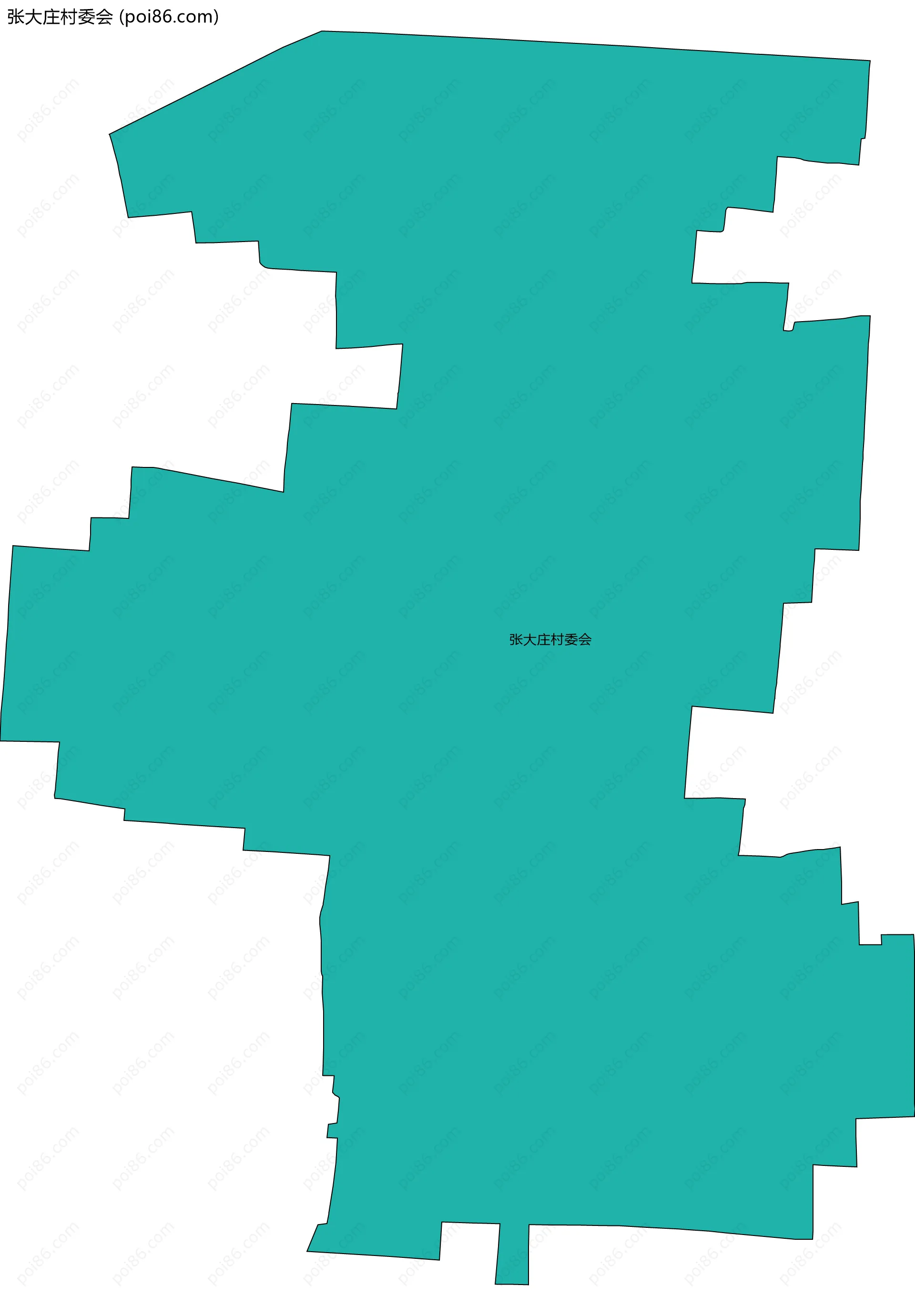 张大庄村委会边界地图