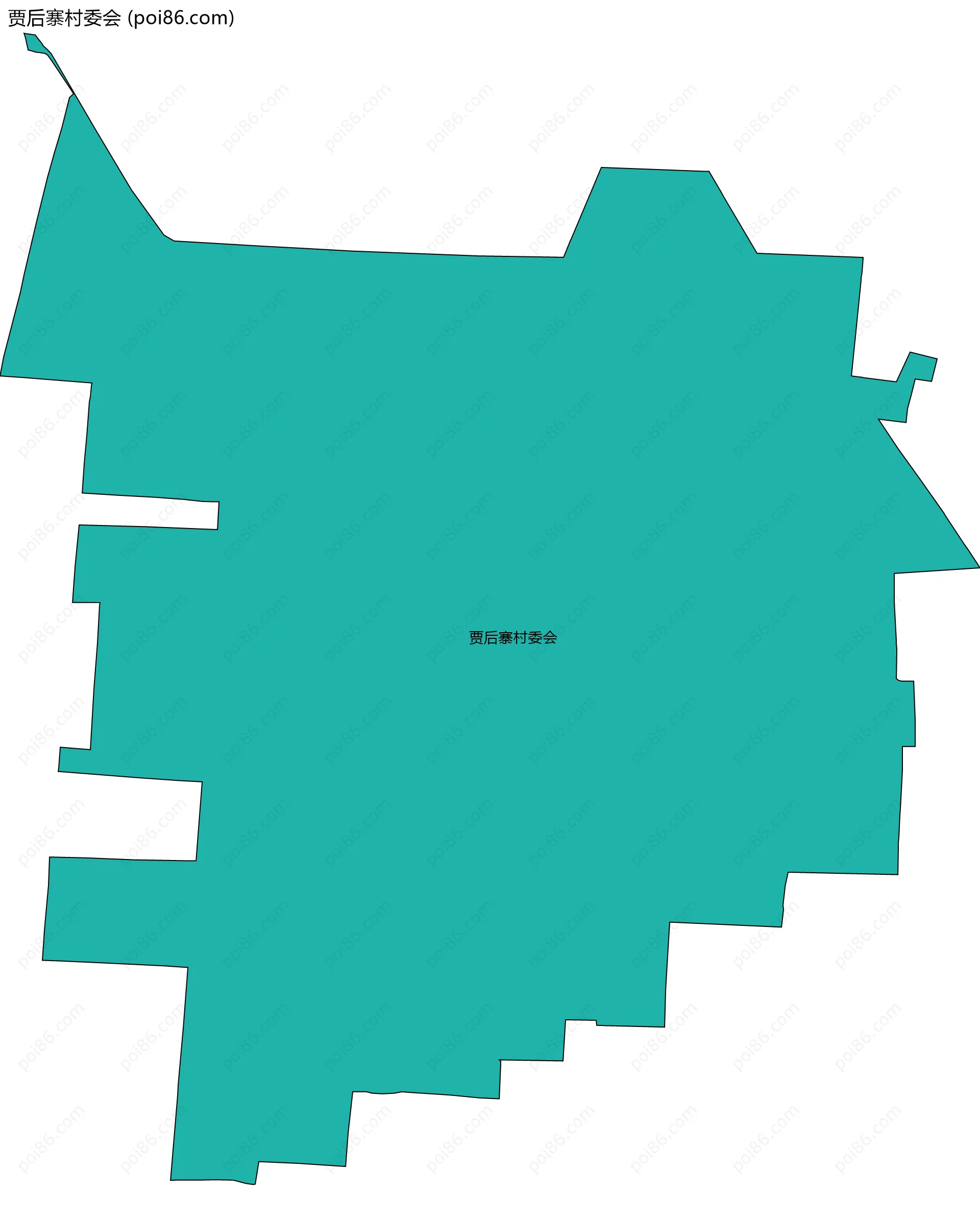 贾后寨村委会边界地图