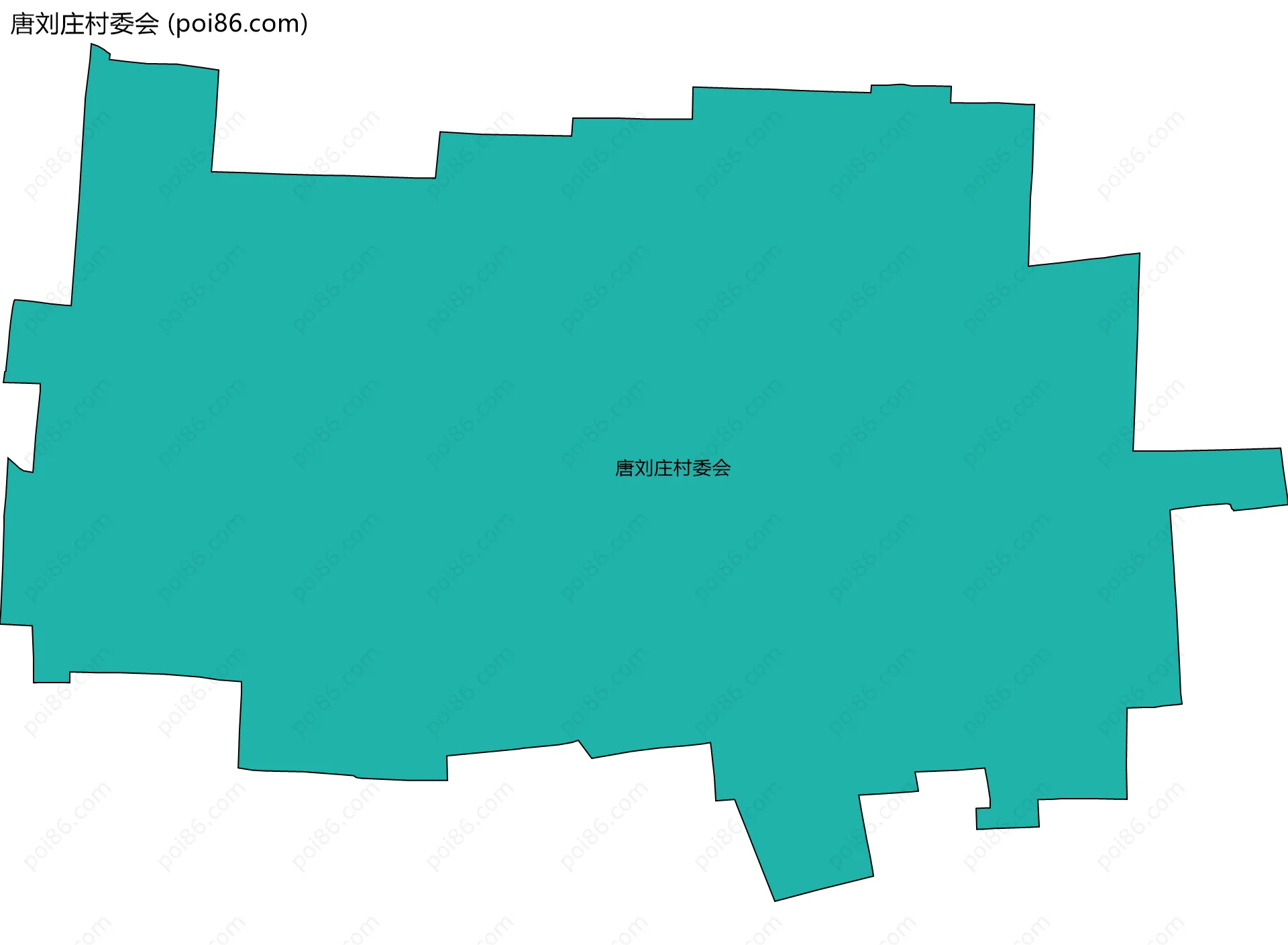 唐刘庄村委会边界地图