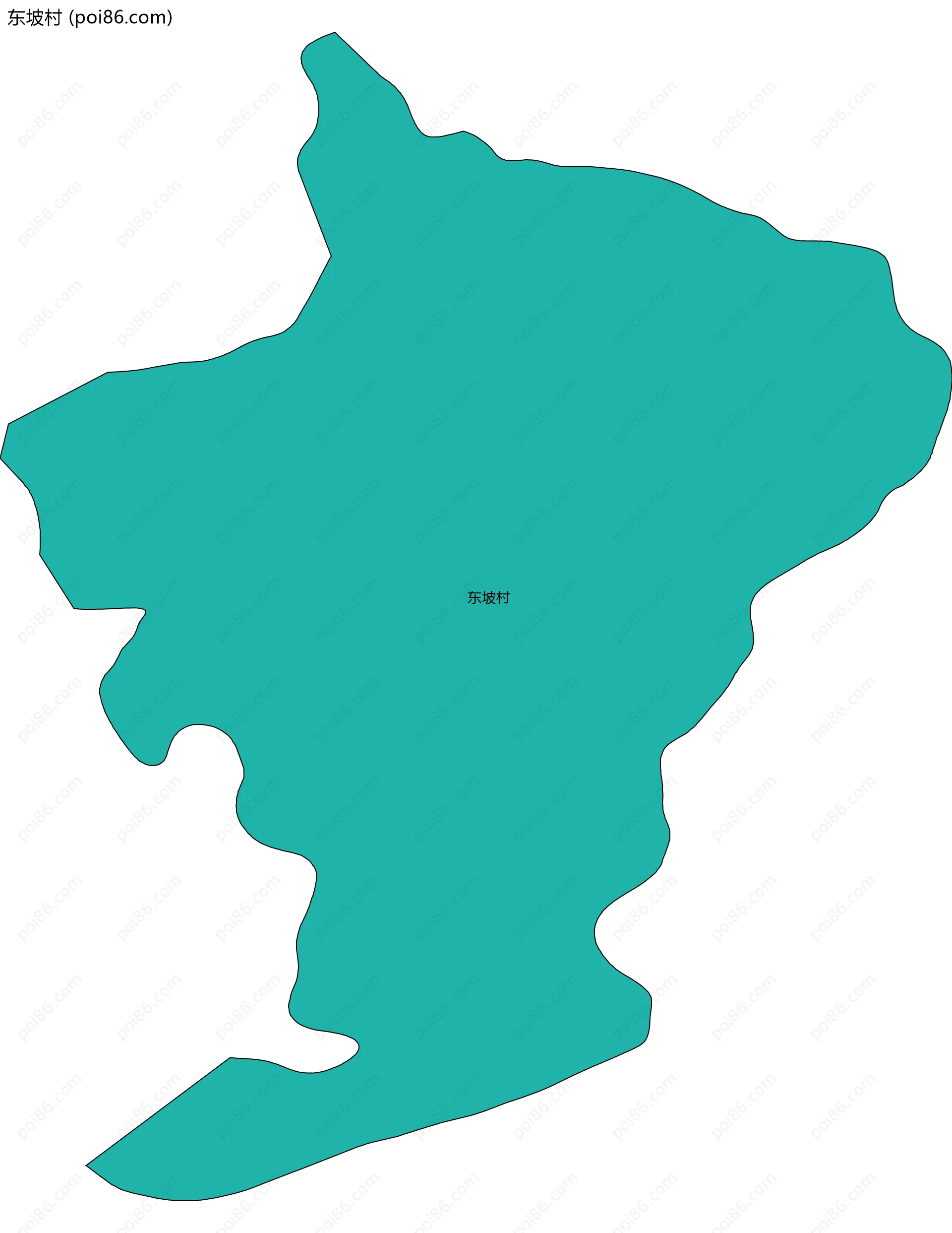 东坡村边界地图