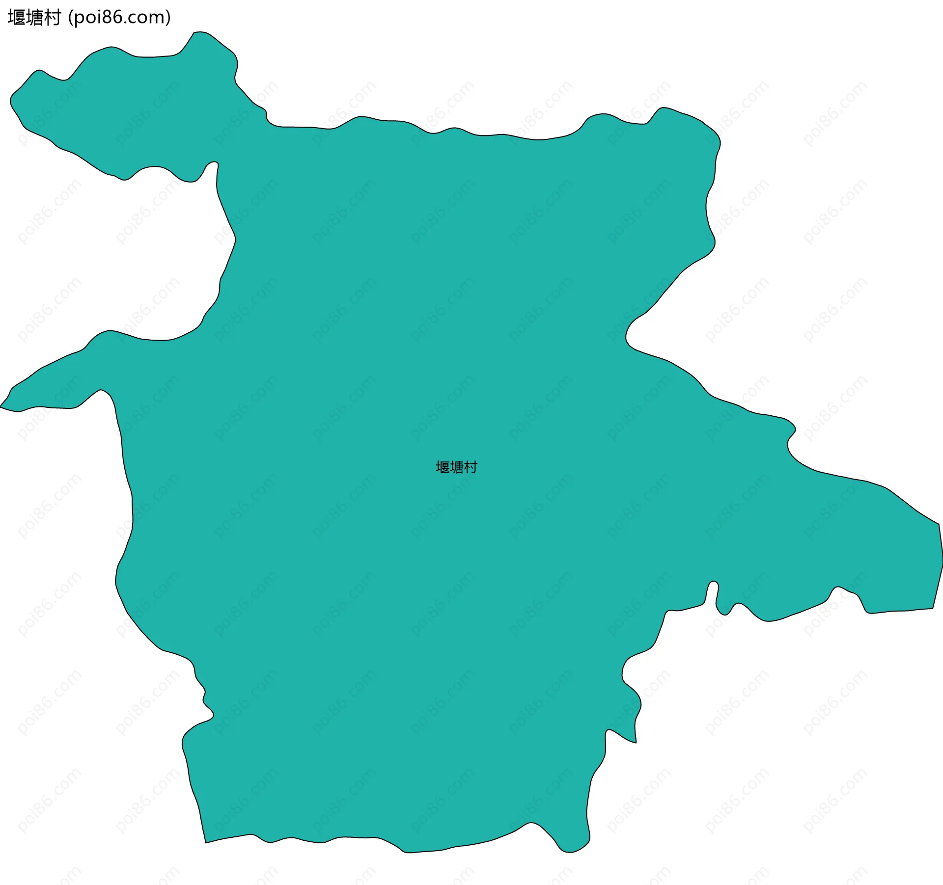 堰塘村边界地图