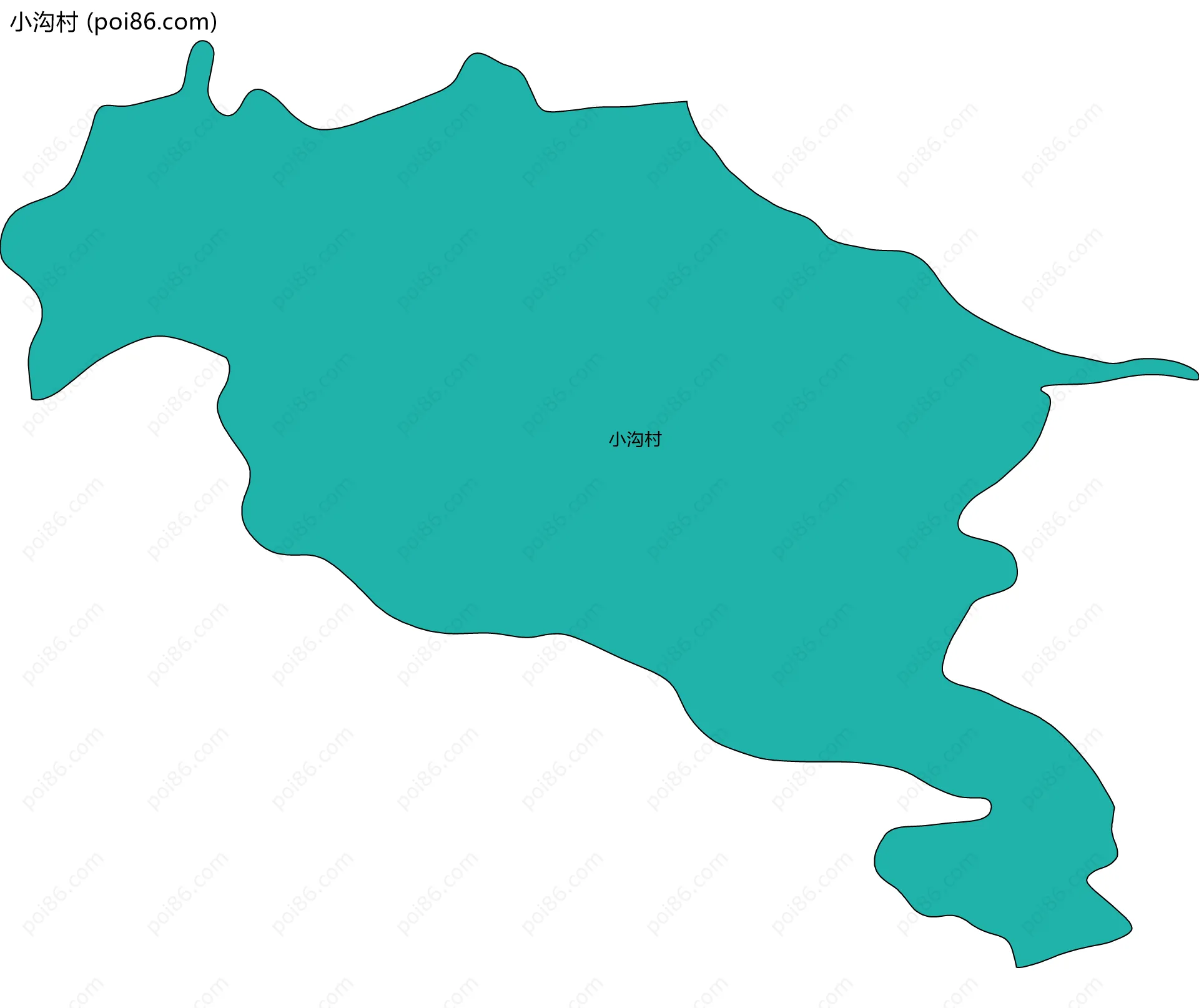 小沟村边界地图