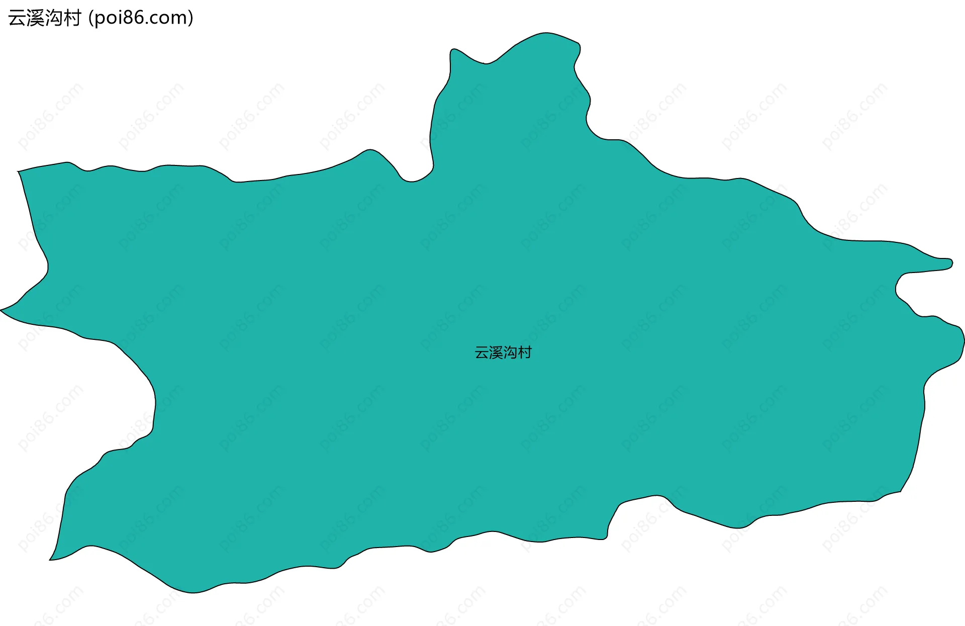 云溪沟村边界地图