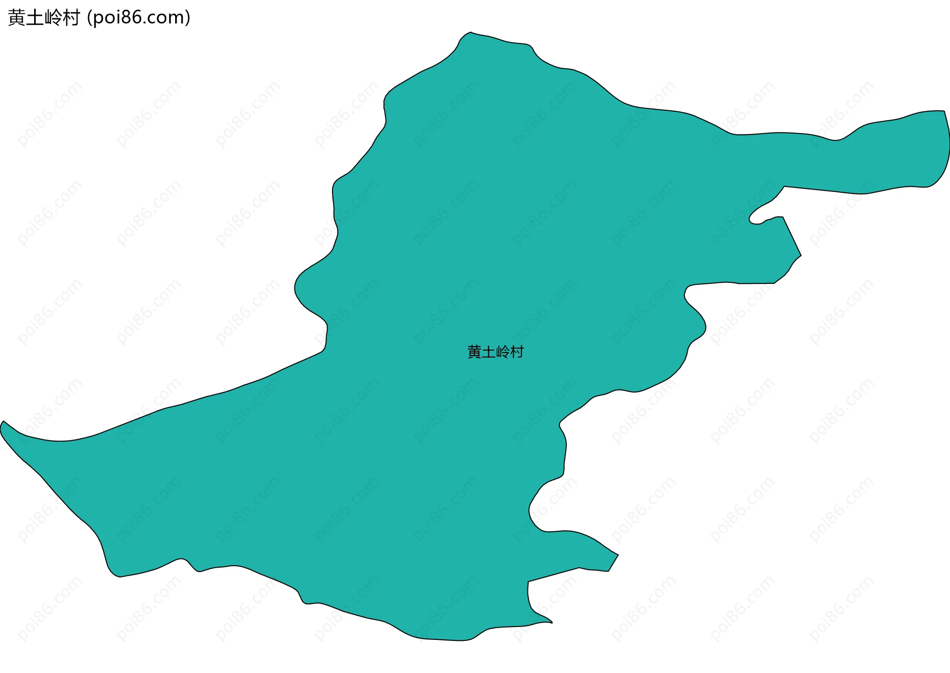 黄土岭村边界地图