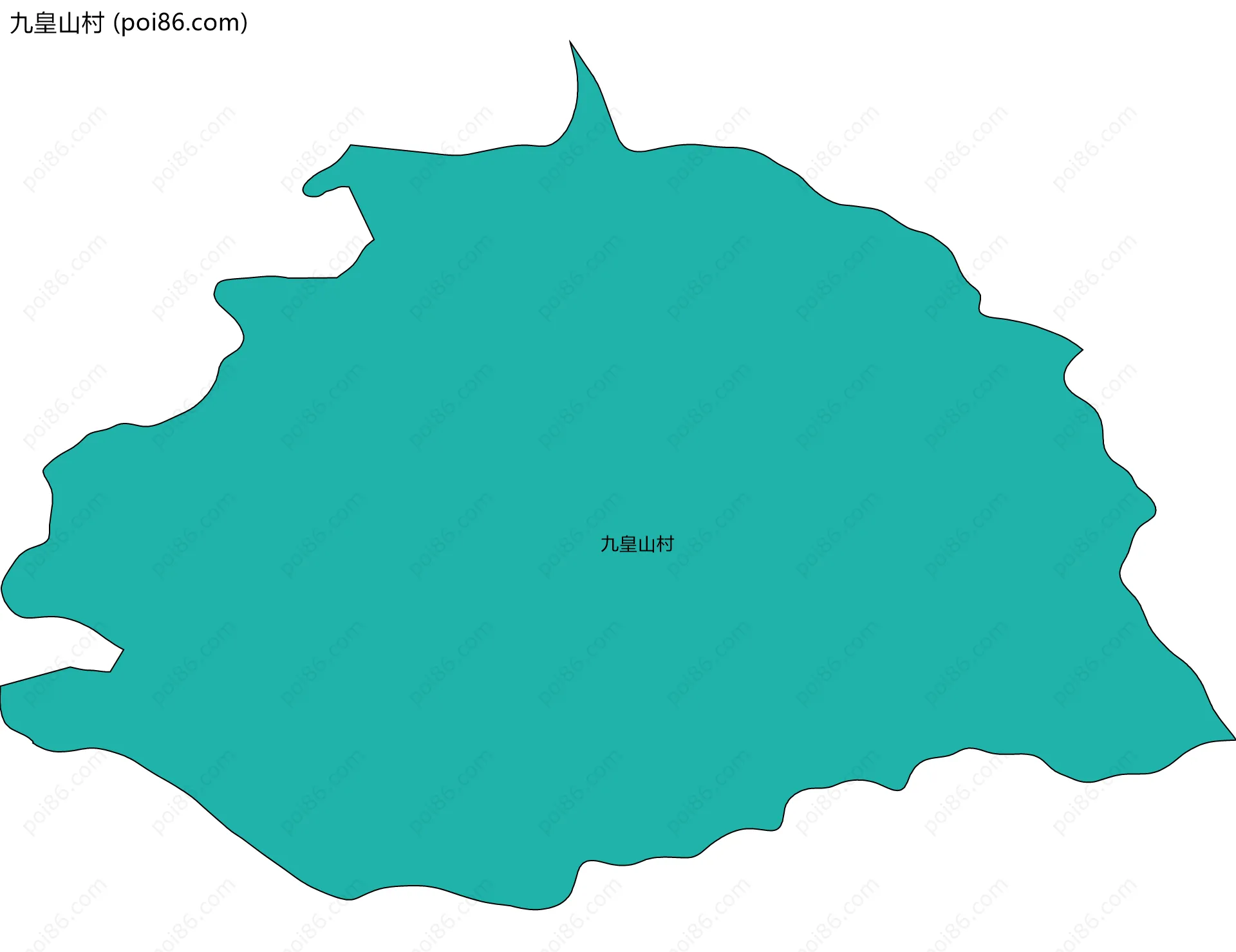 九皇山村边界地图