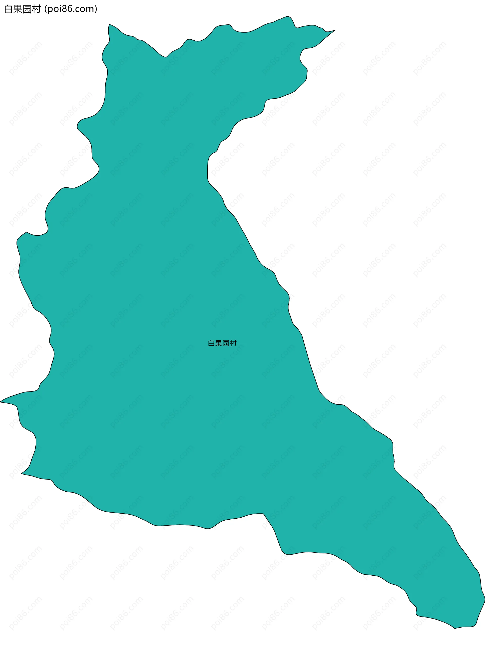 白果园村边界地图