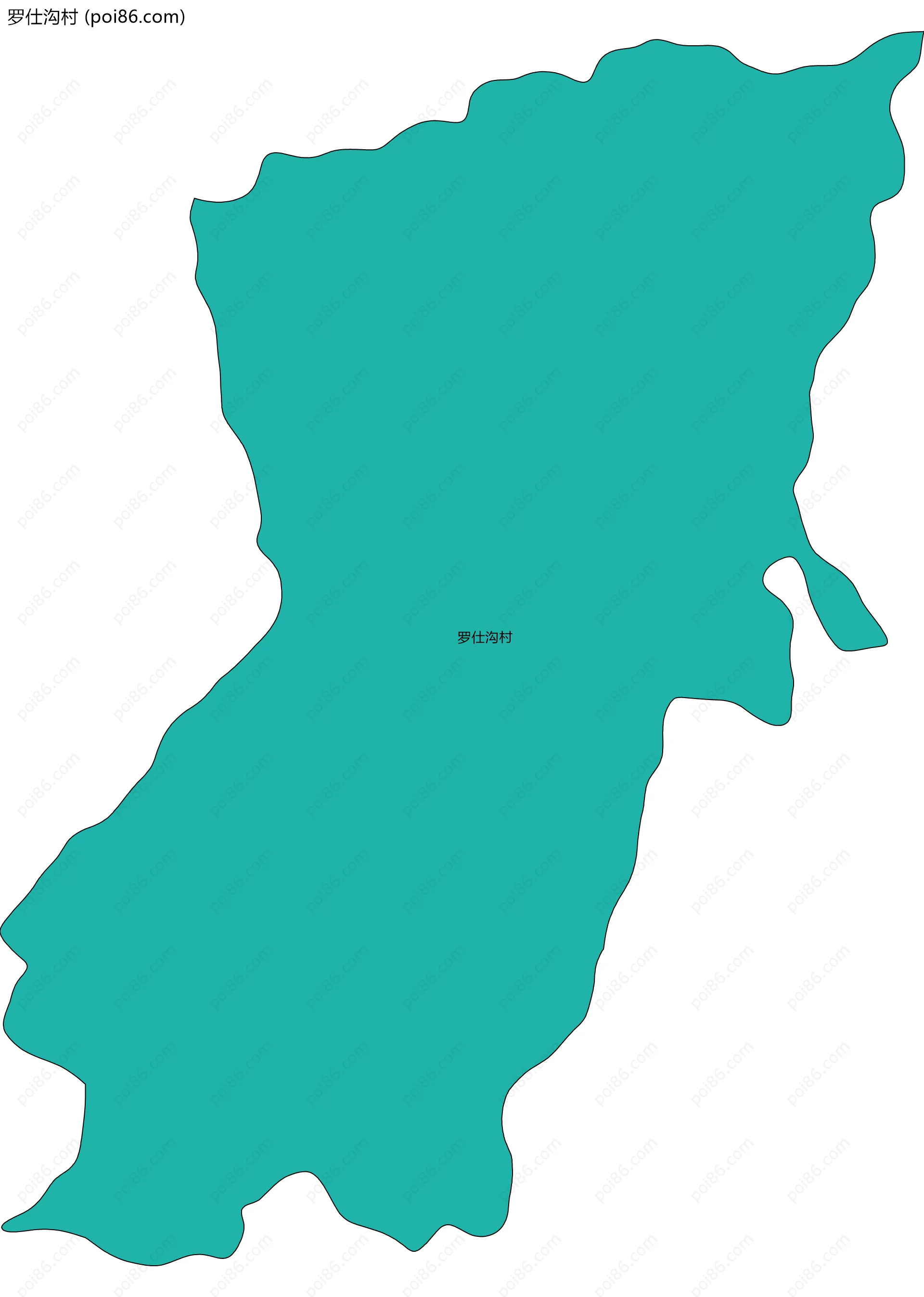 罗仕沟村边界地图