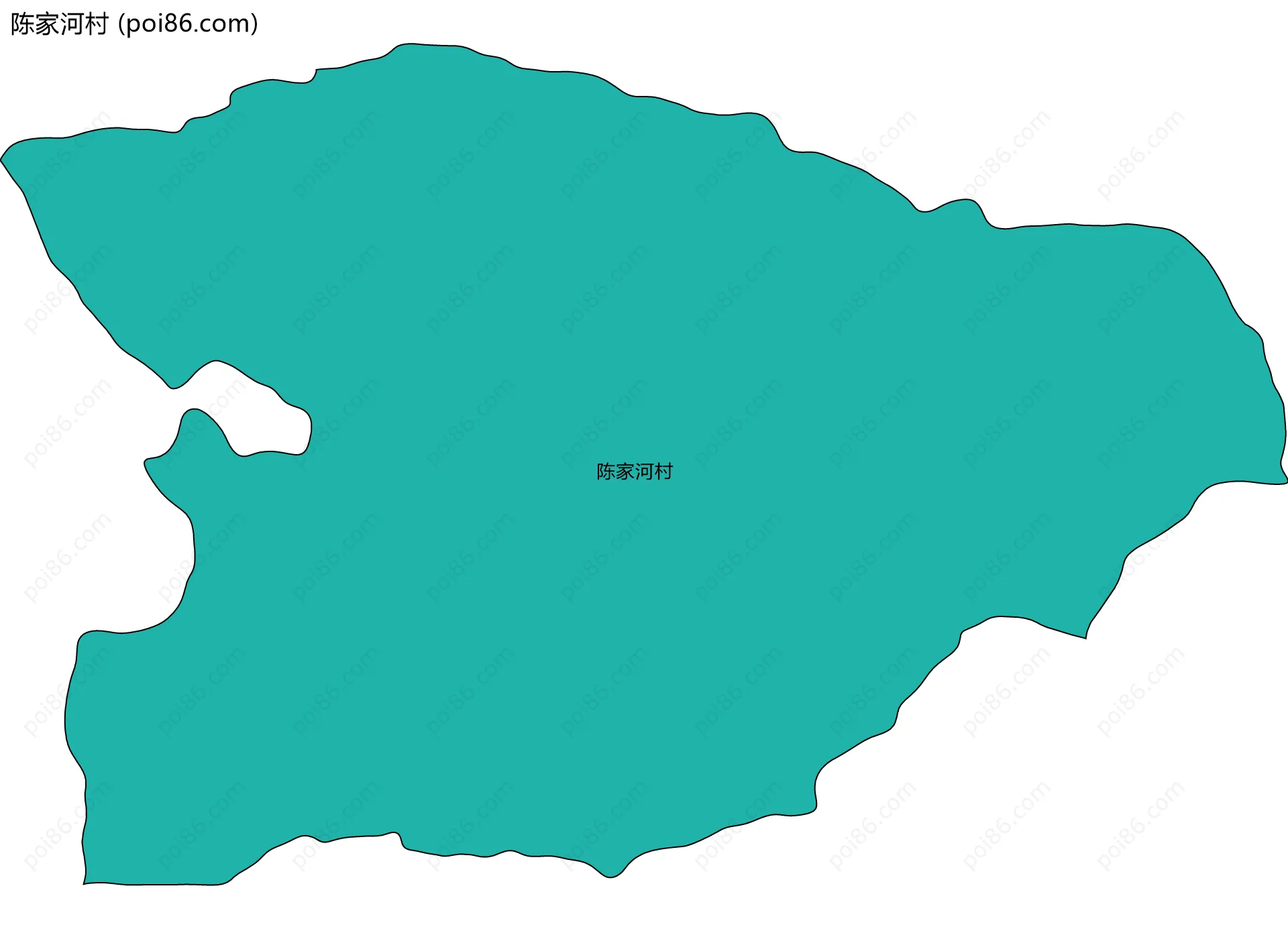 陈家河村边界地图
