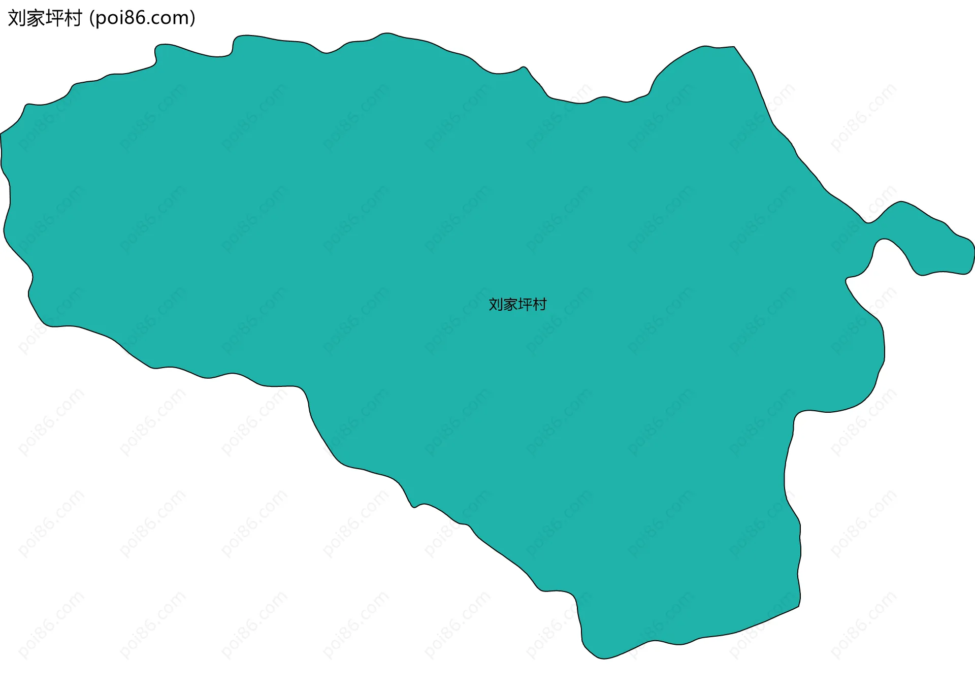 刘家坪村边界地图