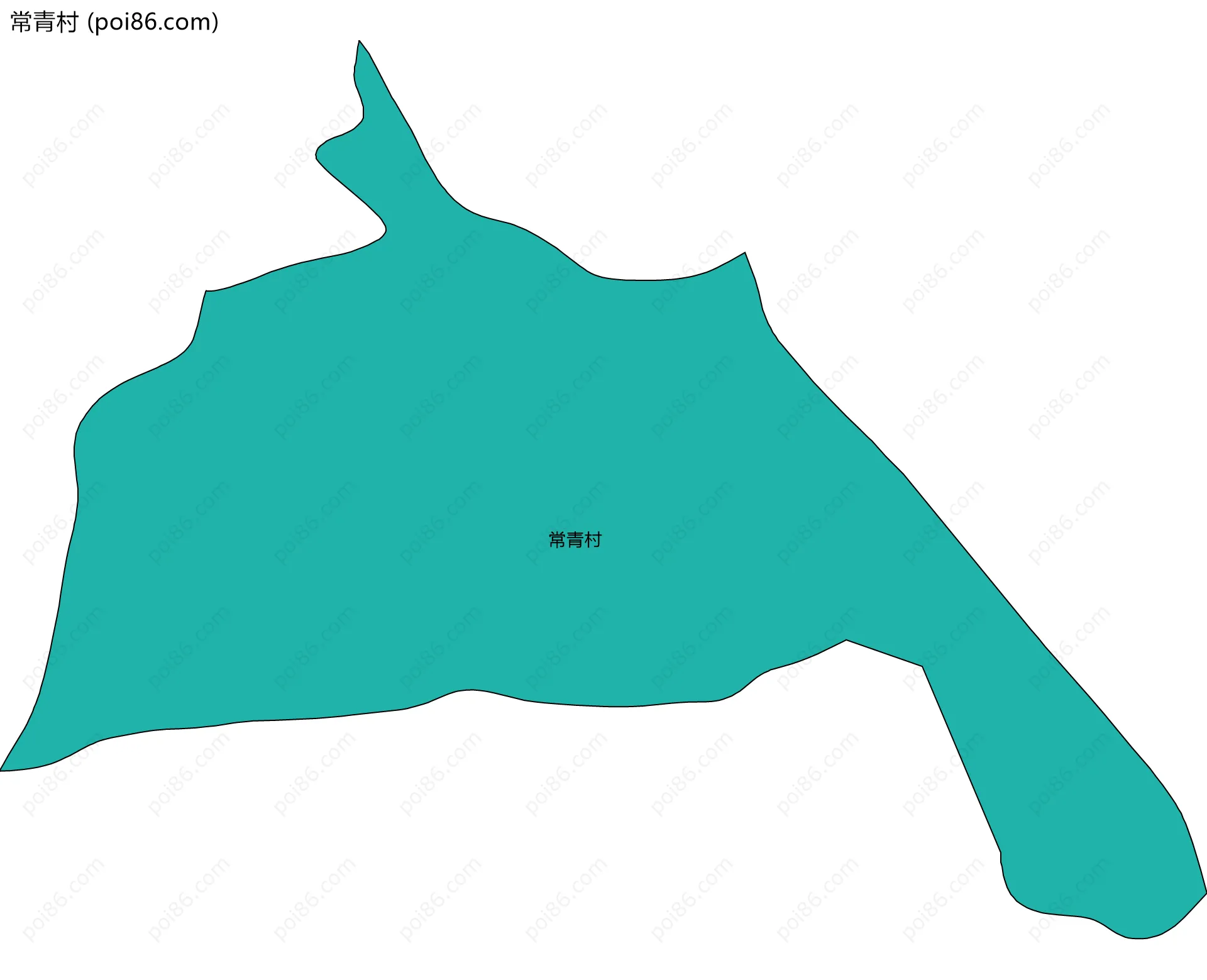 常青村边界地图