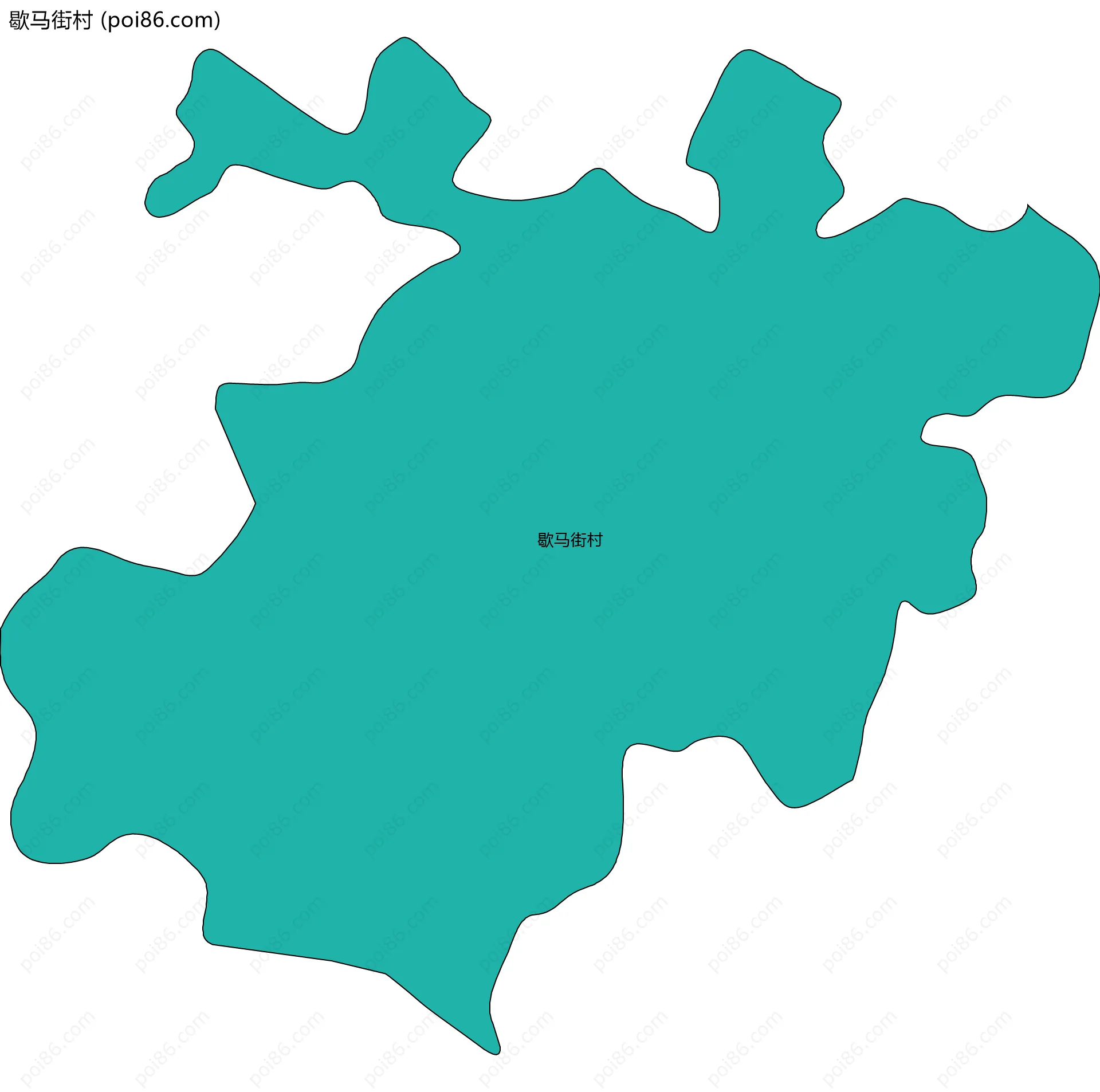 歇马街村边界地图