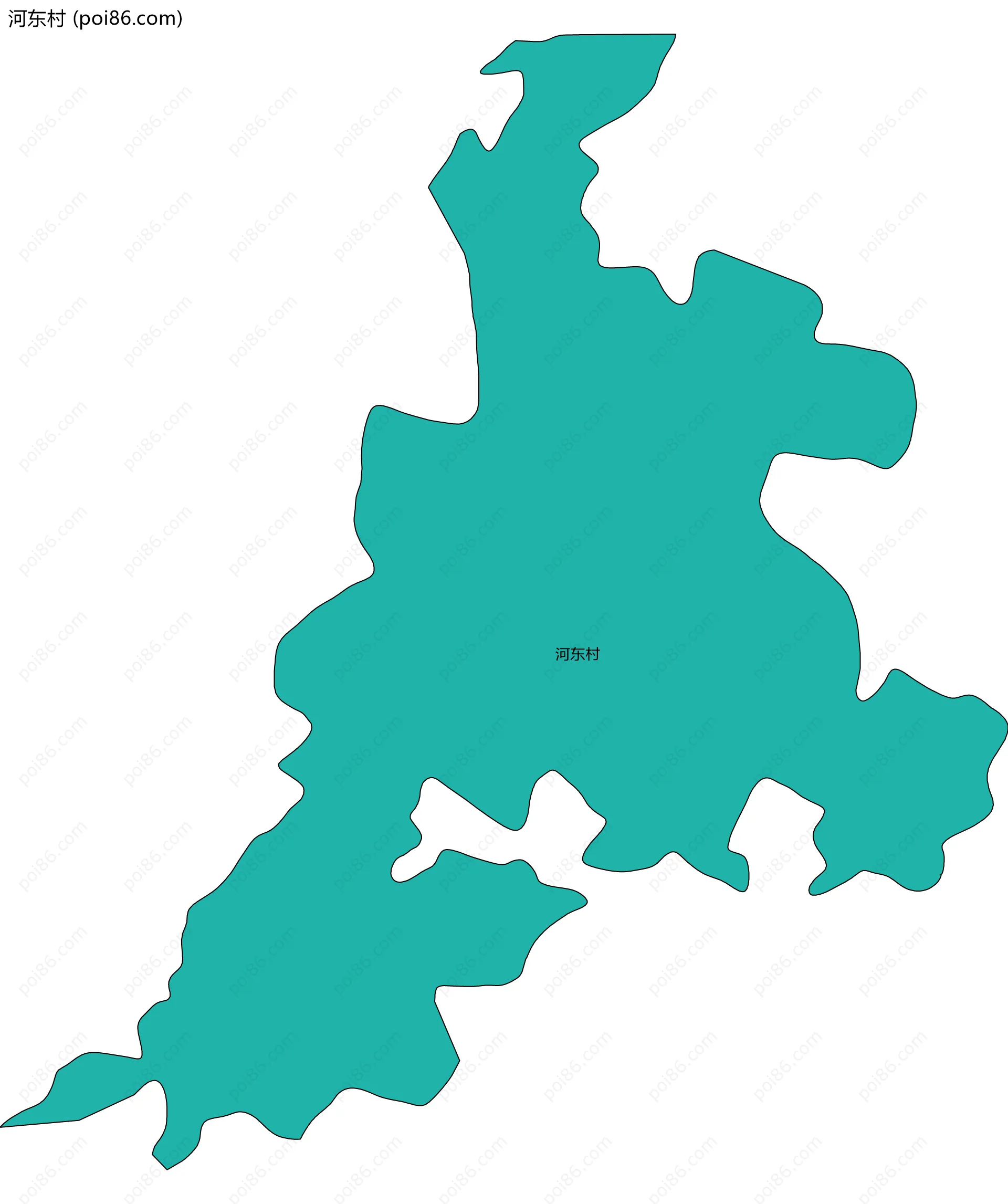 河东村边界地图