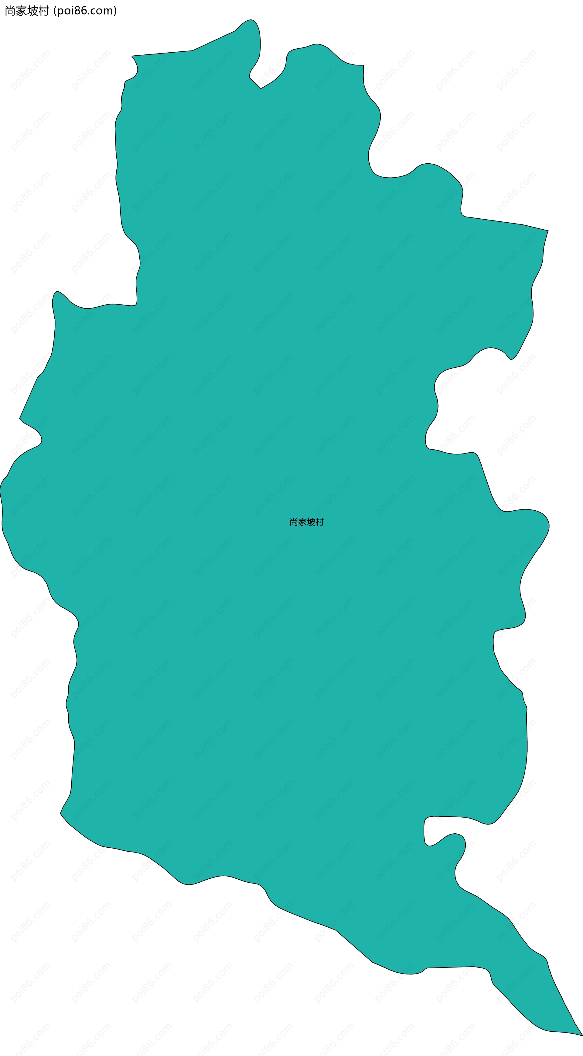 尚家坡村边界地图