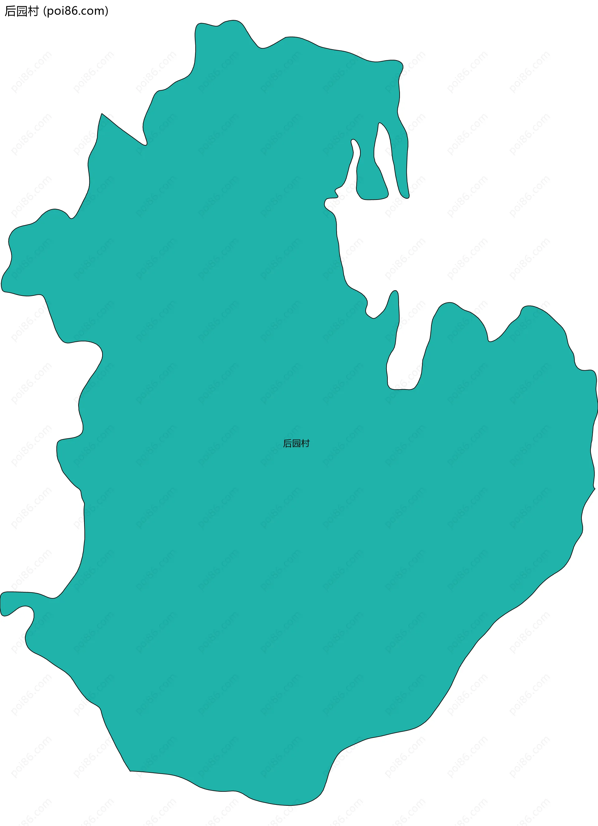 后园村边界地图