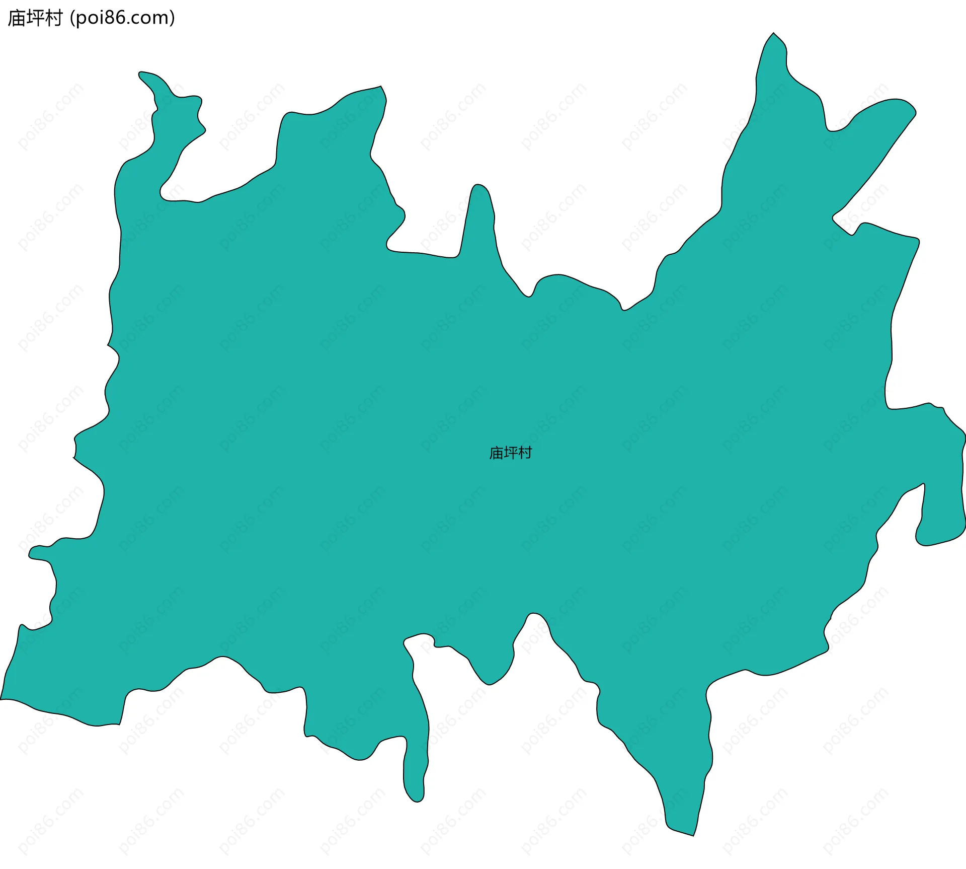 庙坪村边界地图