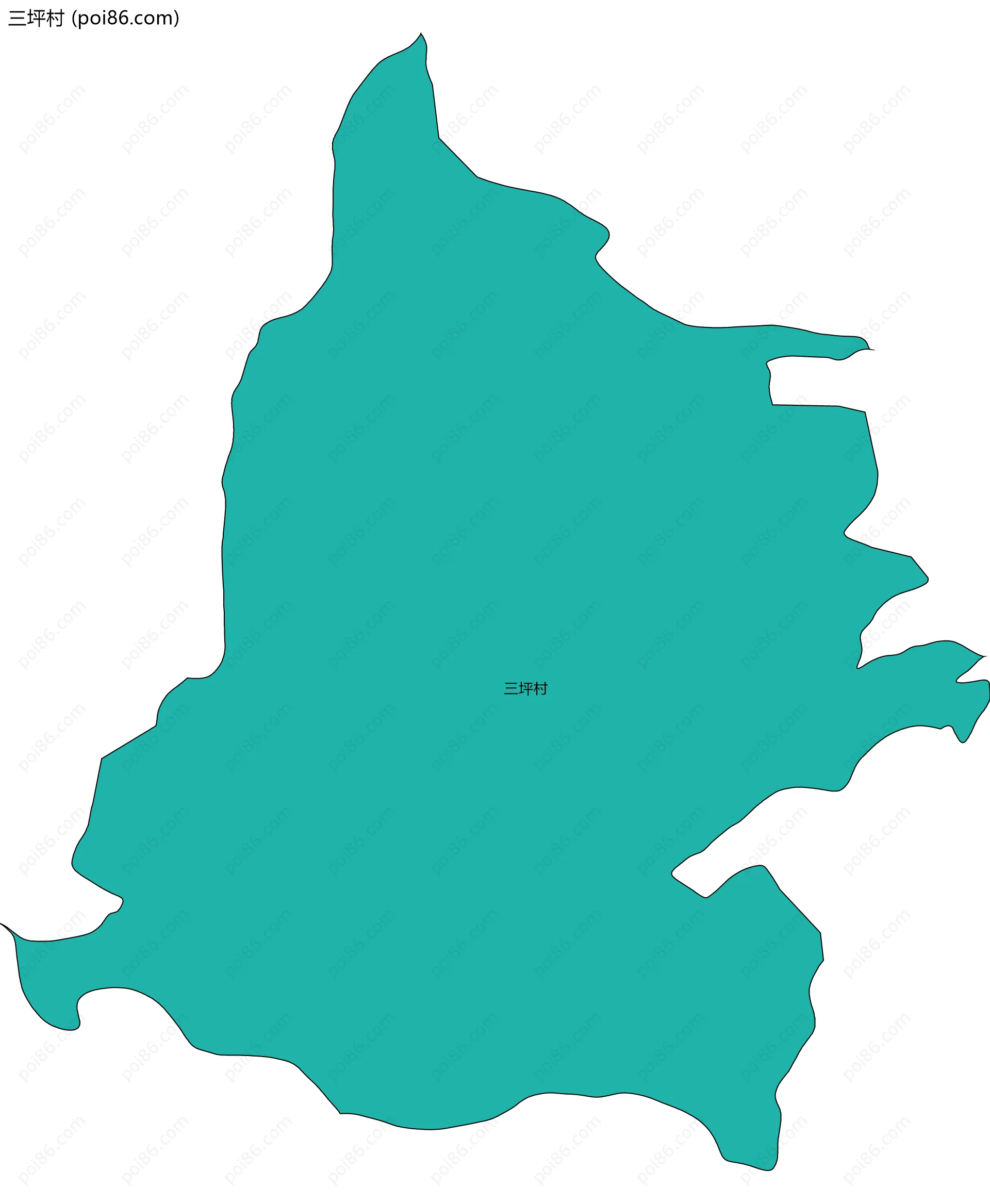 三坪村边界地图