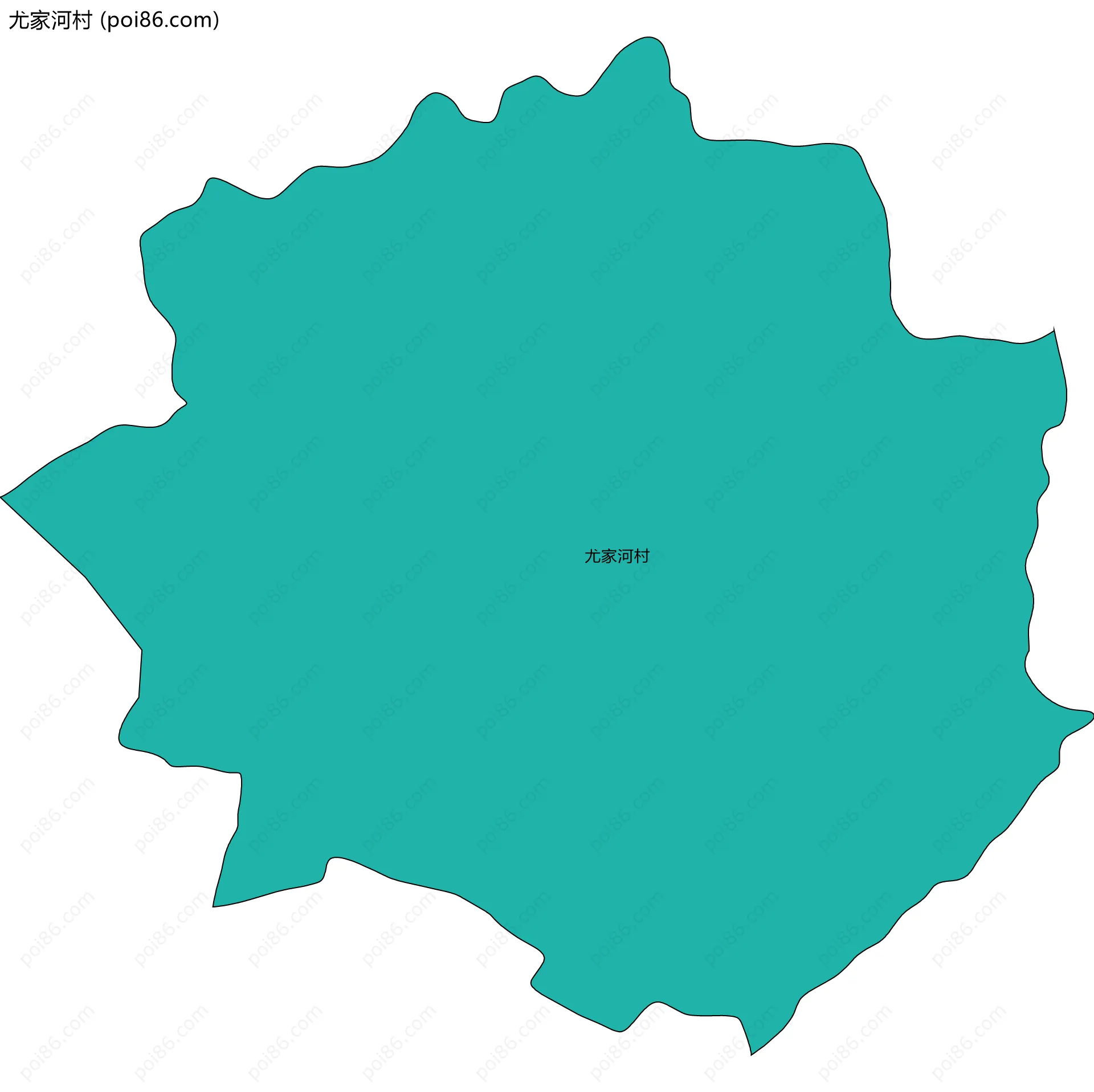 尤家河村边界地图