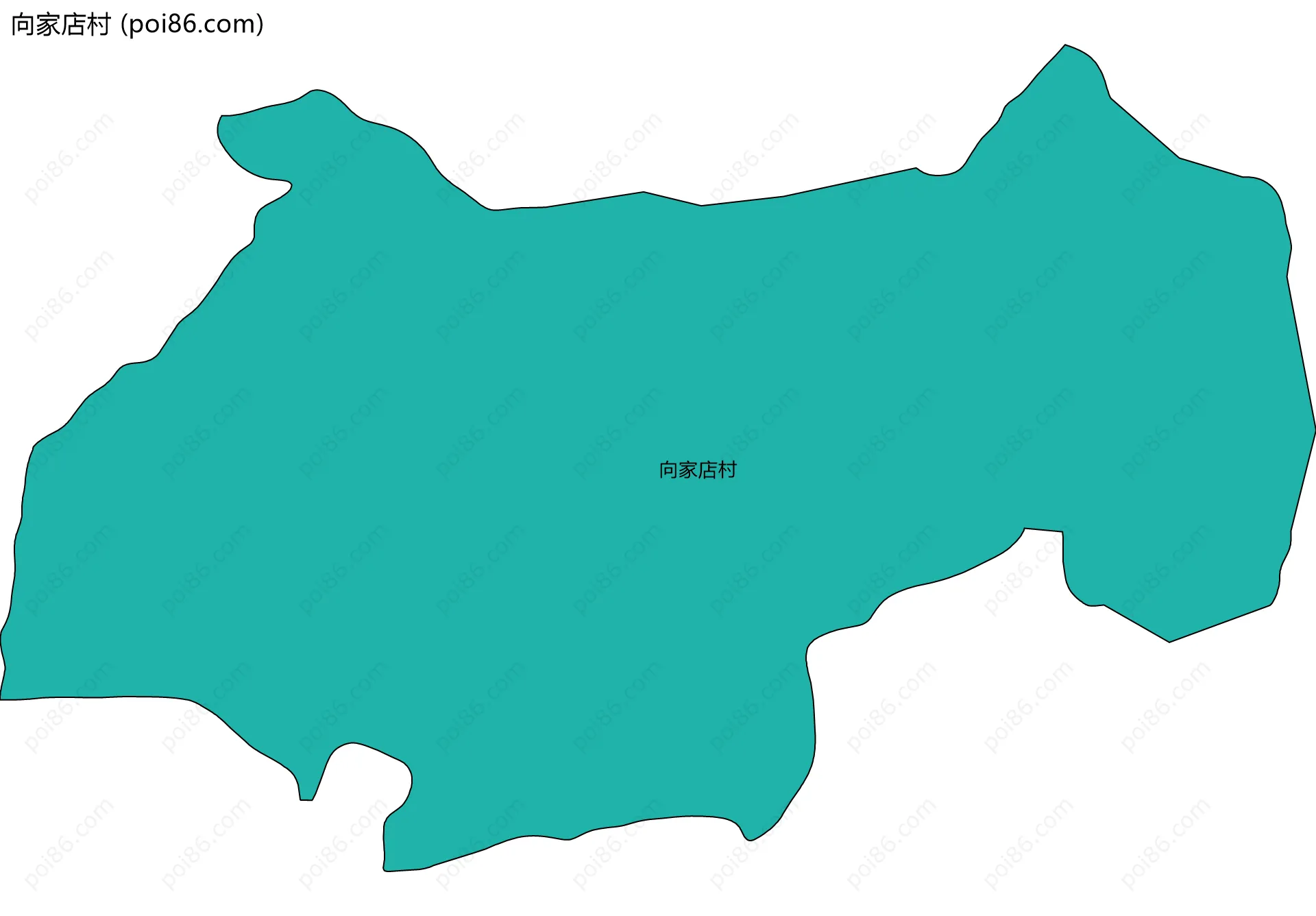 向家店村边界地图