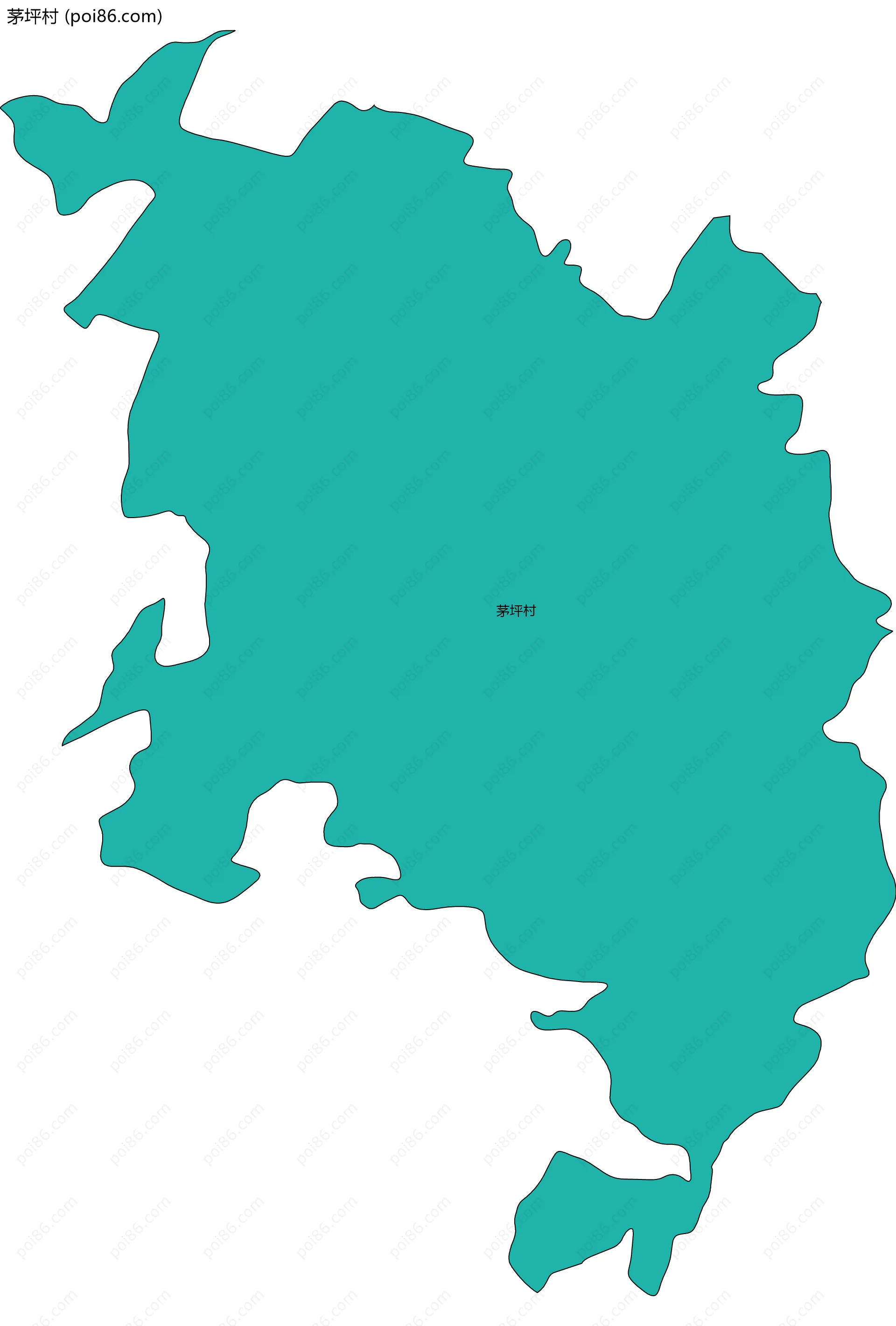 茅坪村边界地图