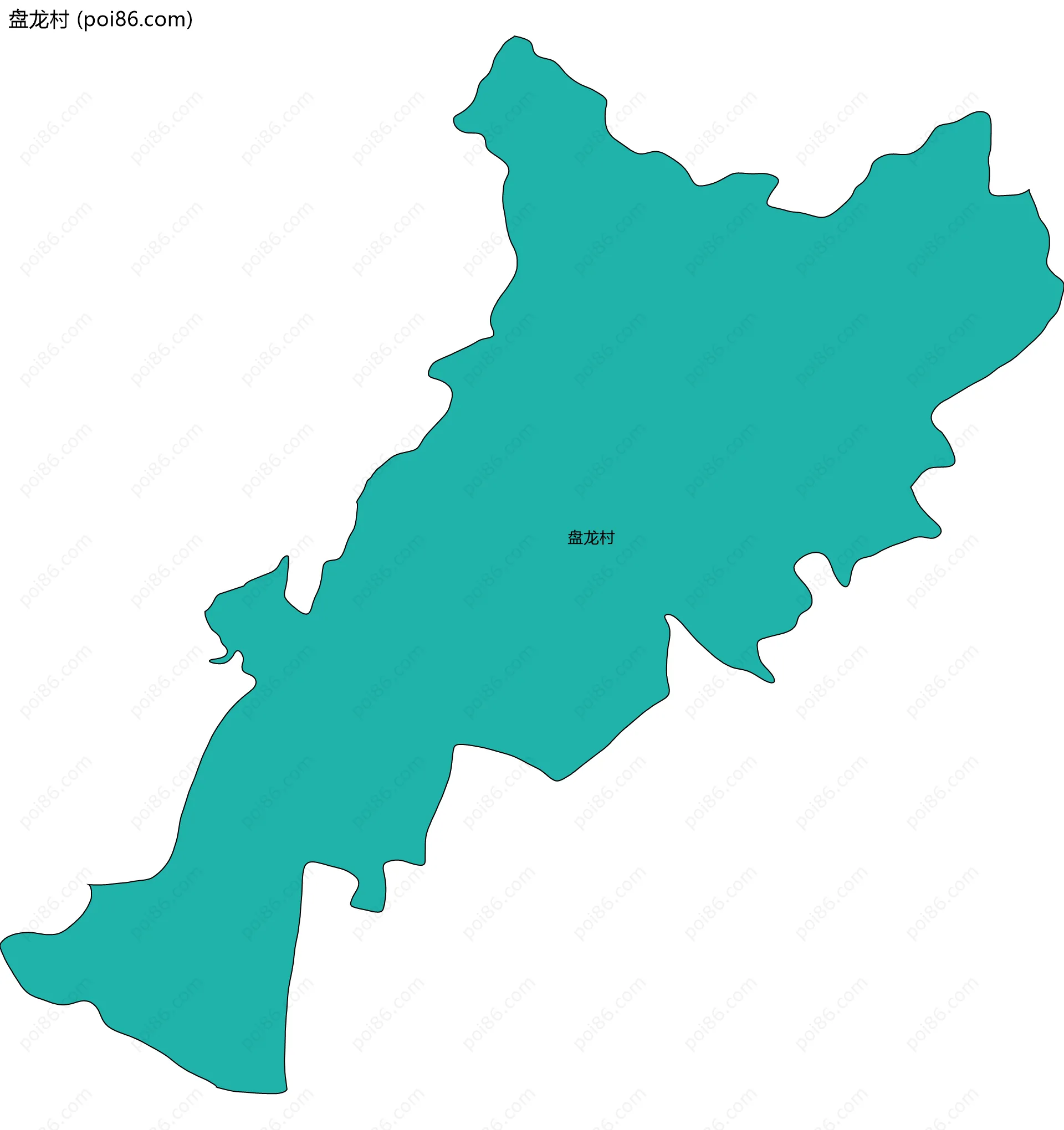 盘龙村边界地图