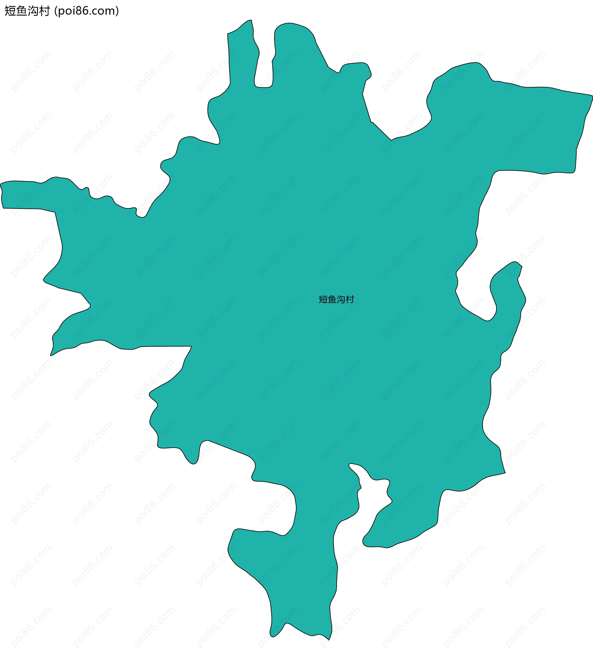 短鱼沟村边界地图