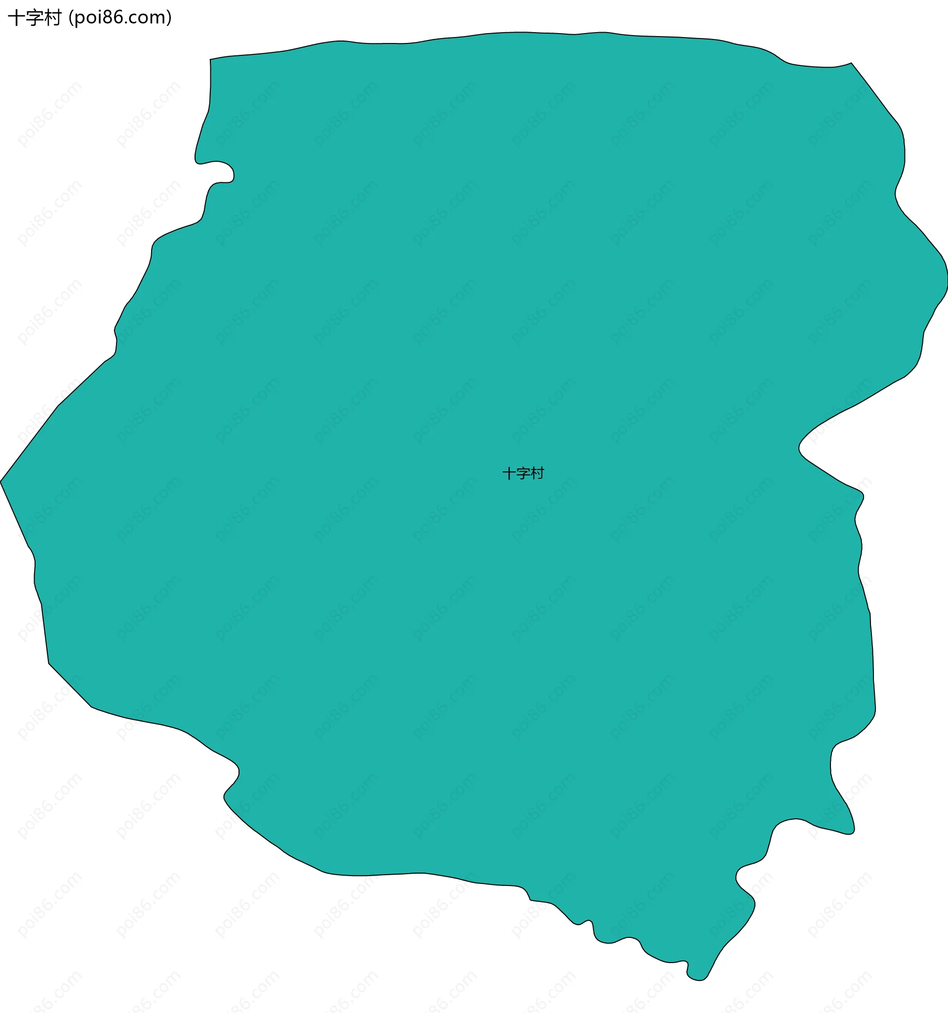 十字村边界地图