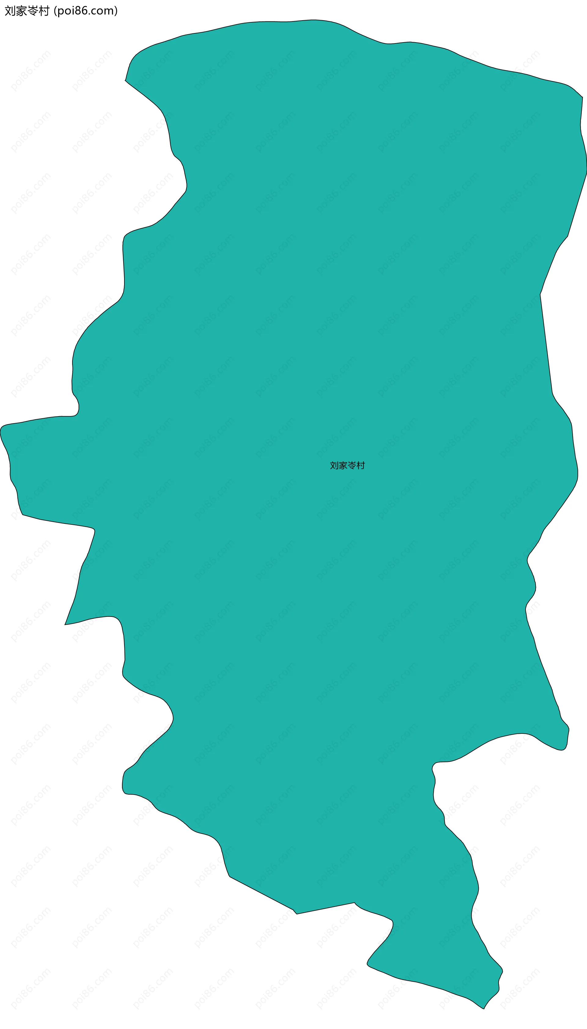 刘家岺村边界地图