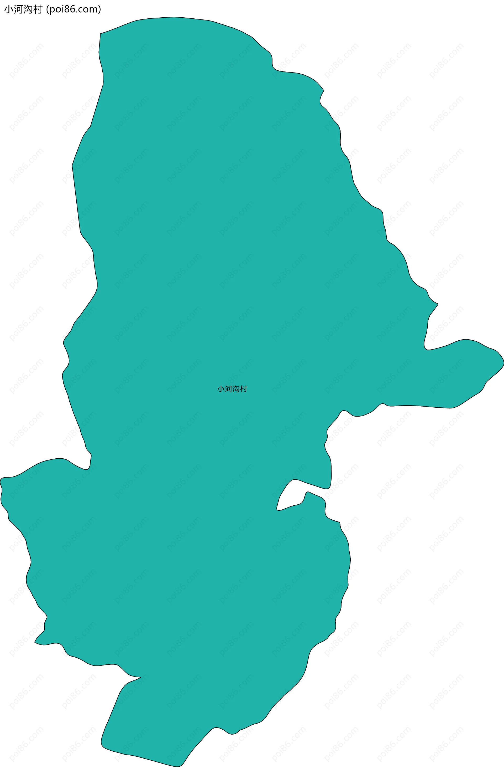 小河沟村边界地图