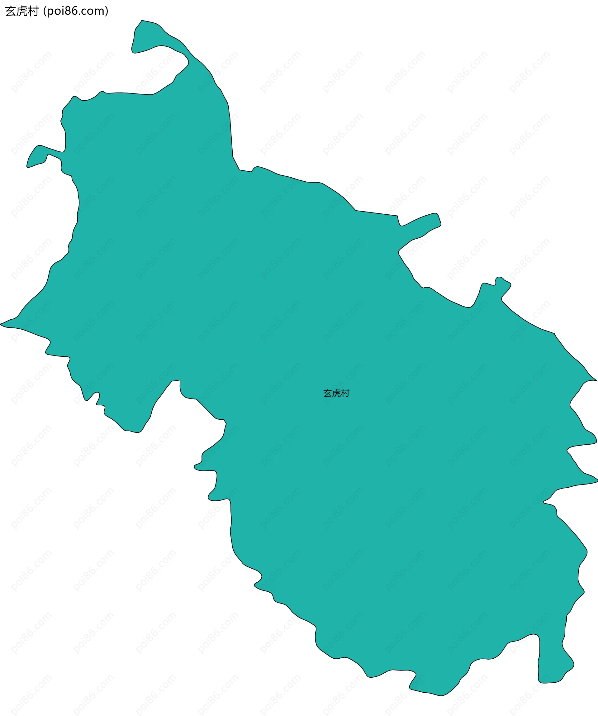 玄虎村边界地图