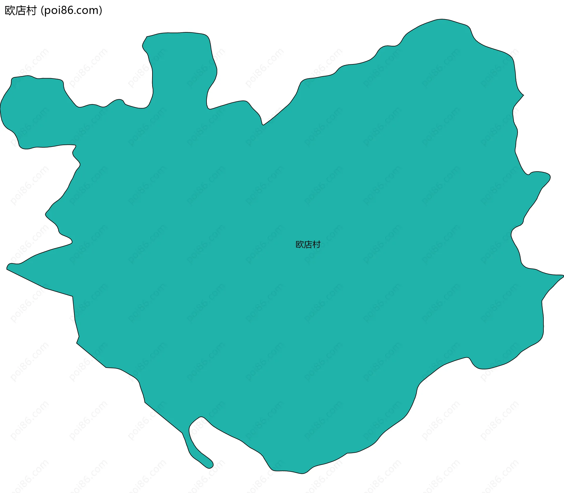 欧店村边界地图