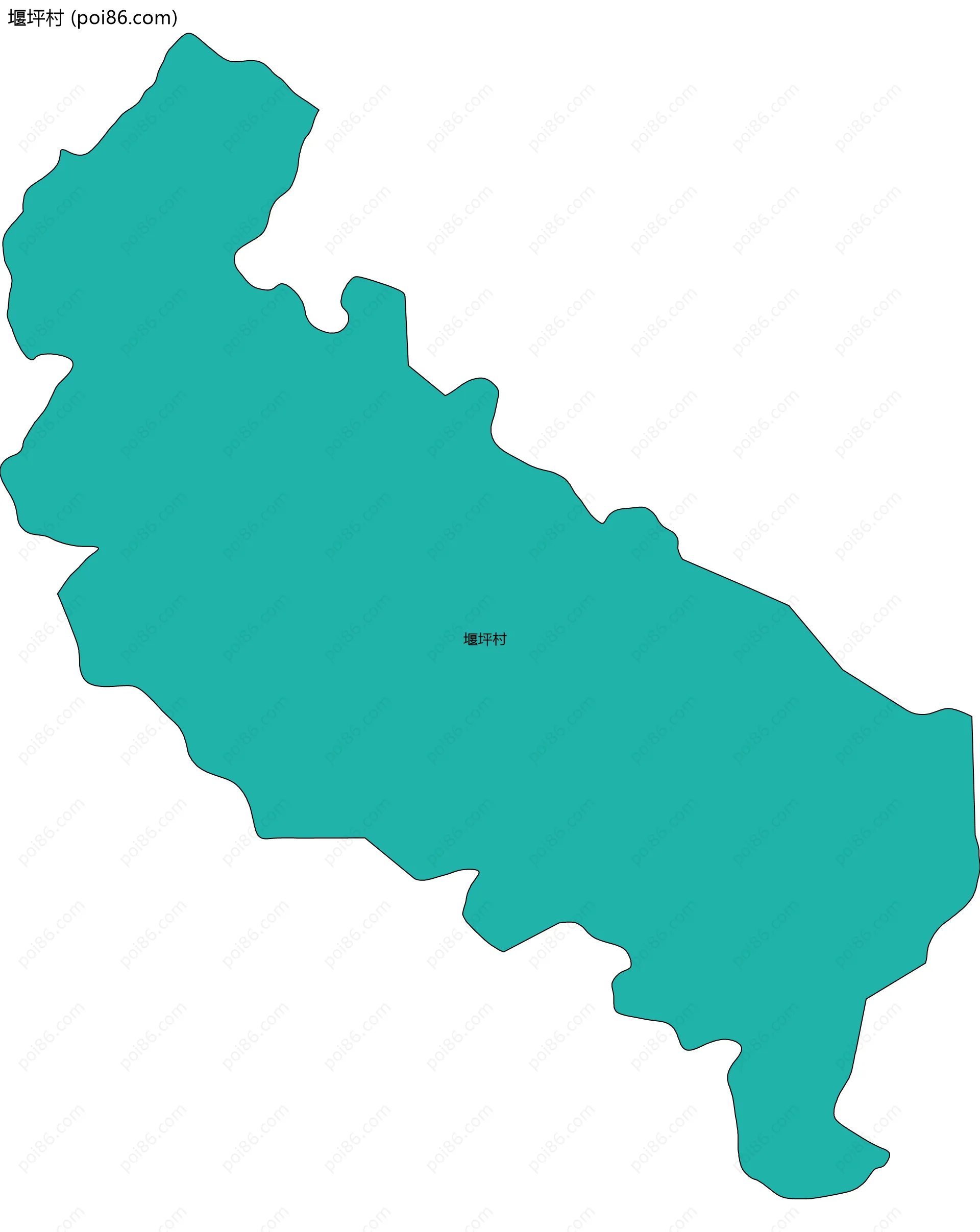 堰坪村边界地图