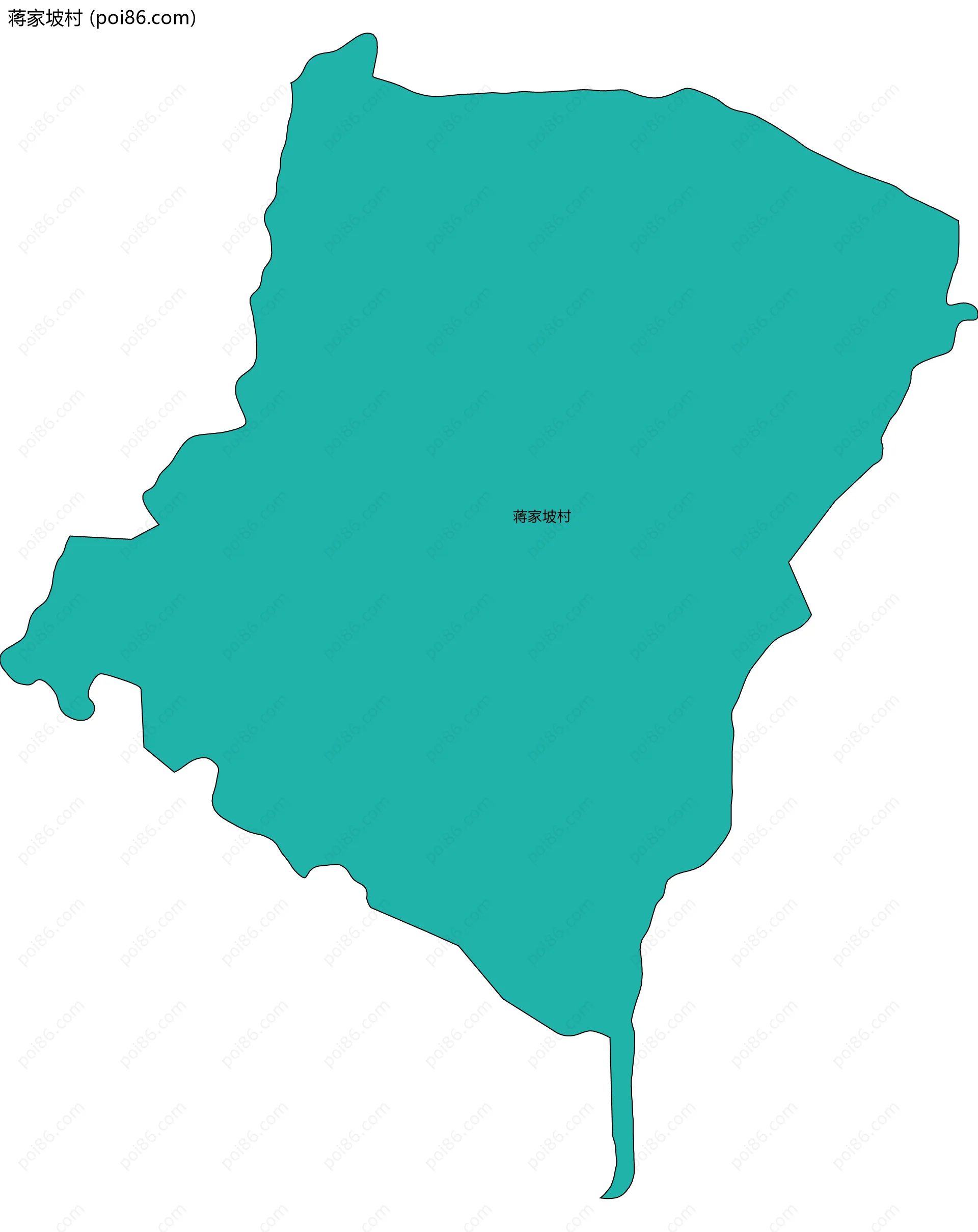 蒋家坡村边界地图