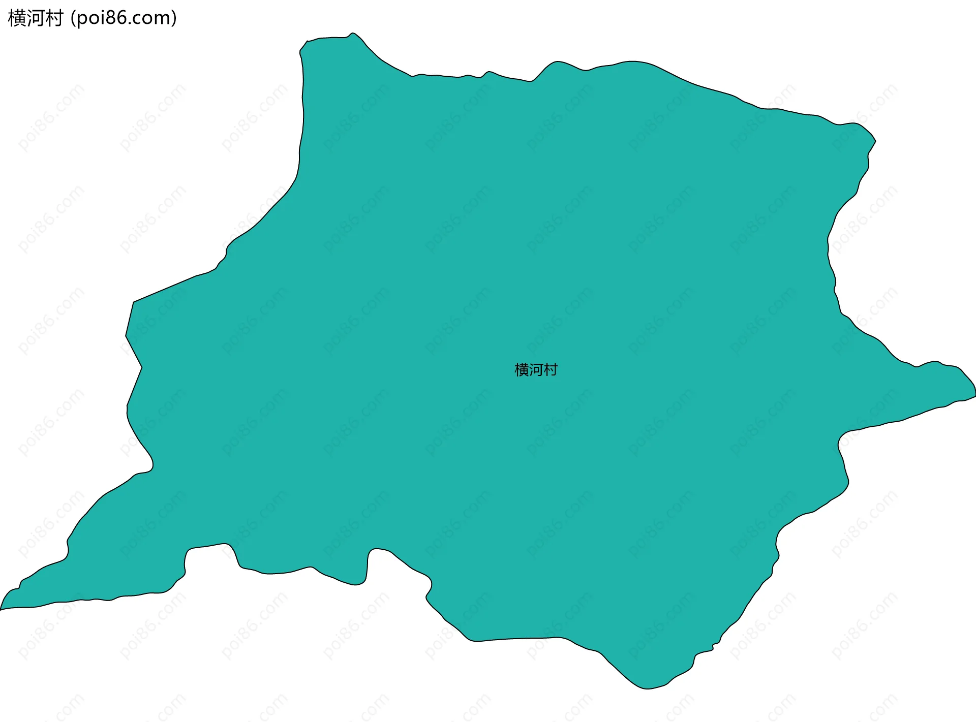 横河村边界地图