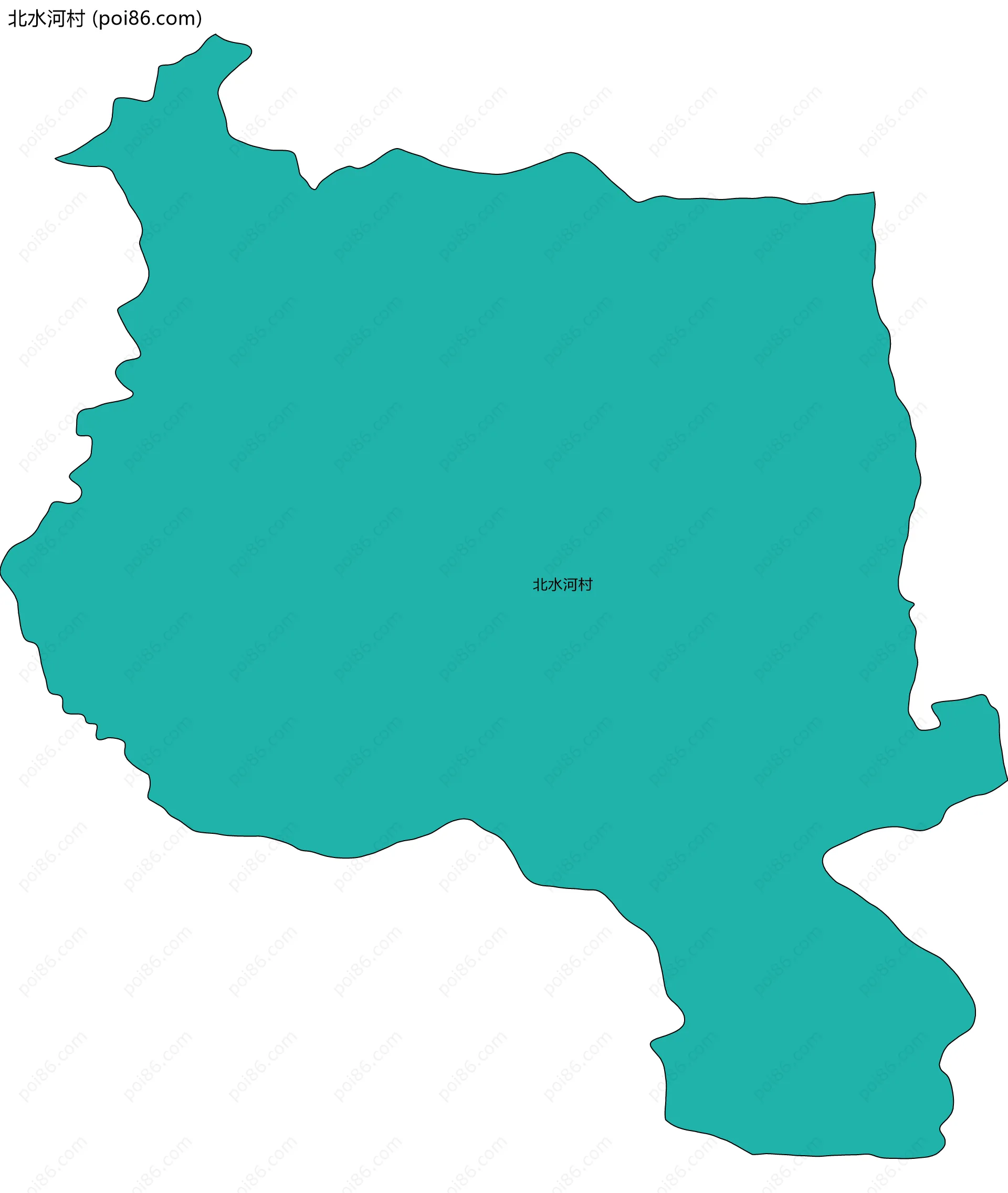 北水河村边界地图