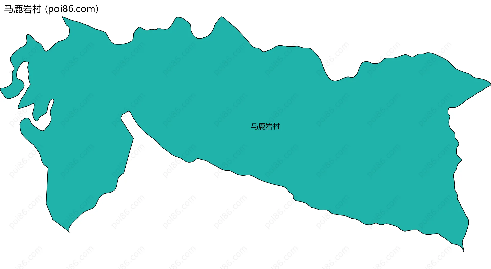 马鹿岩村边界地图