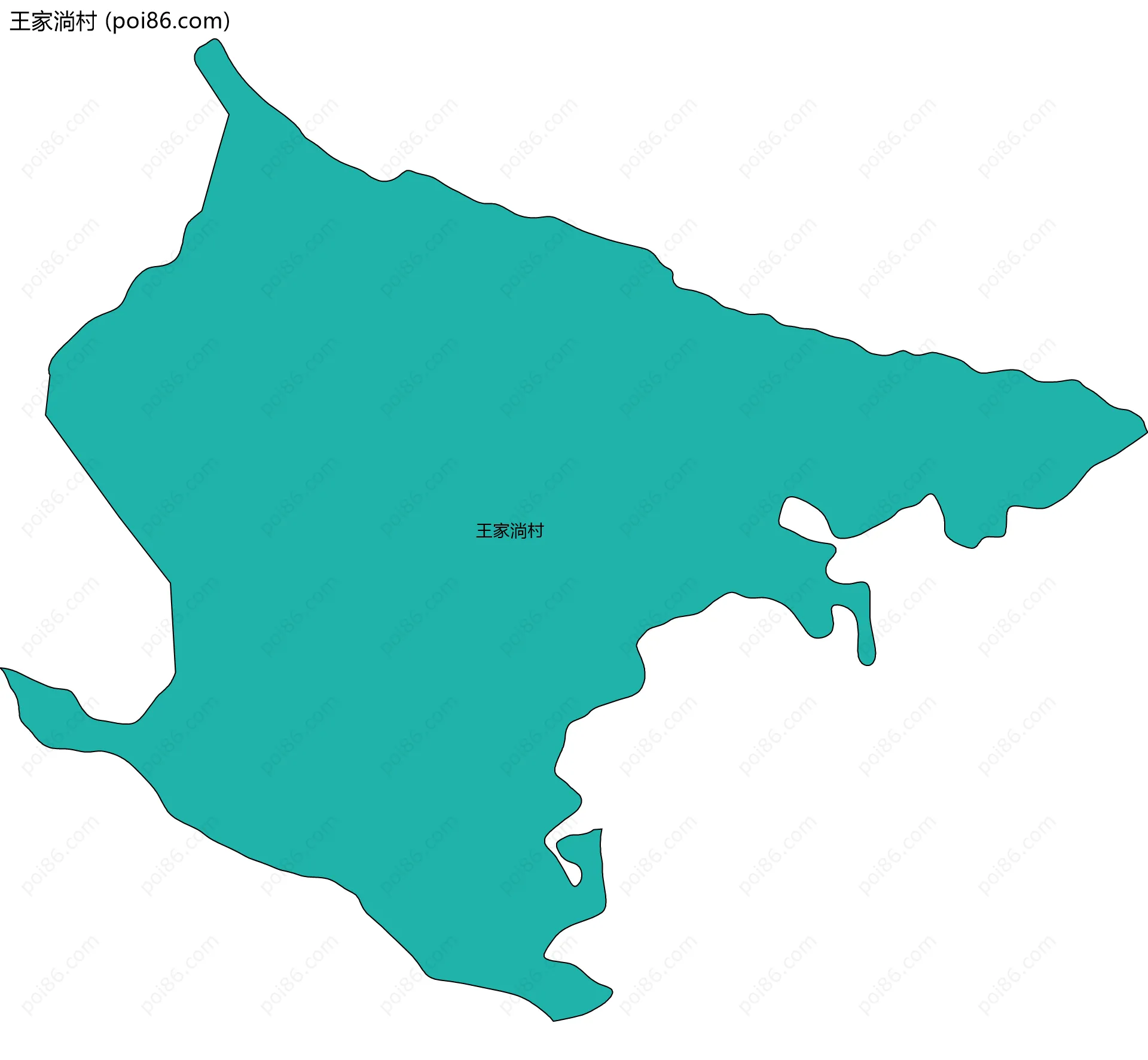 王家淌村边界地图