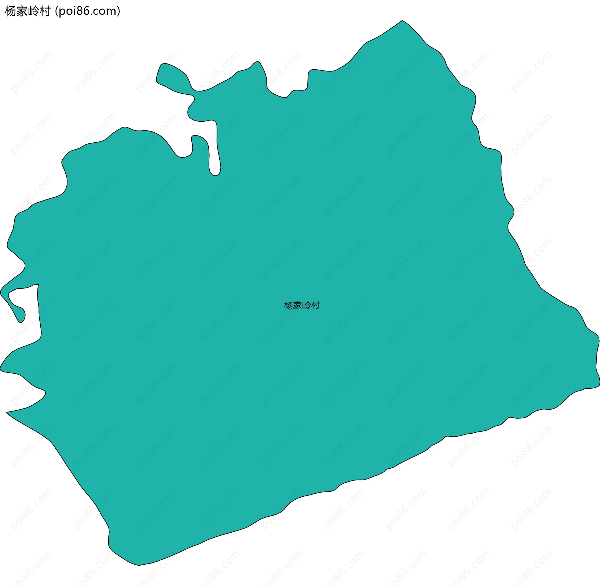 杨家岭村边界地图