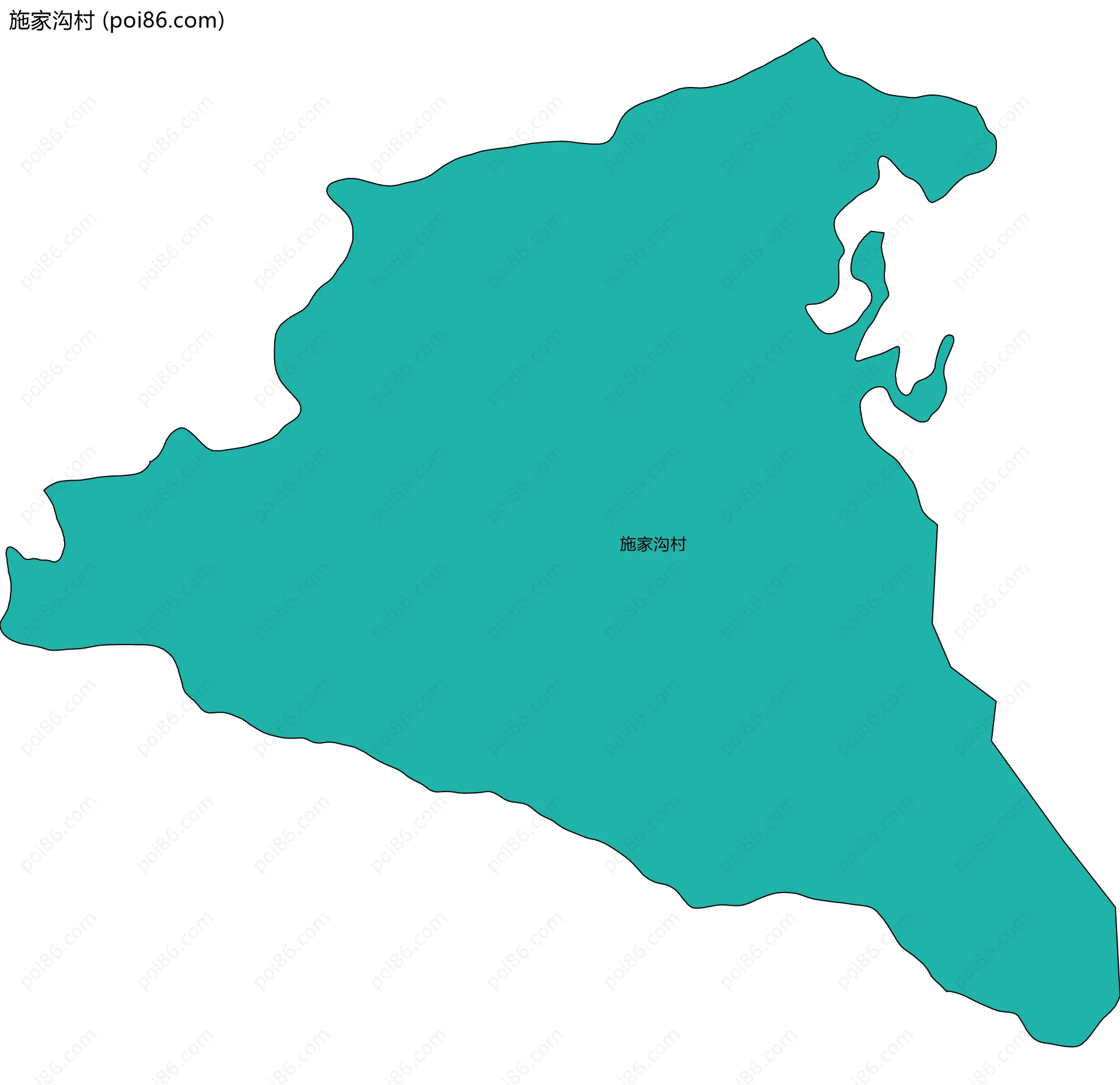 施家沟村边界地图