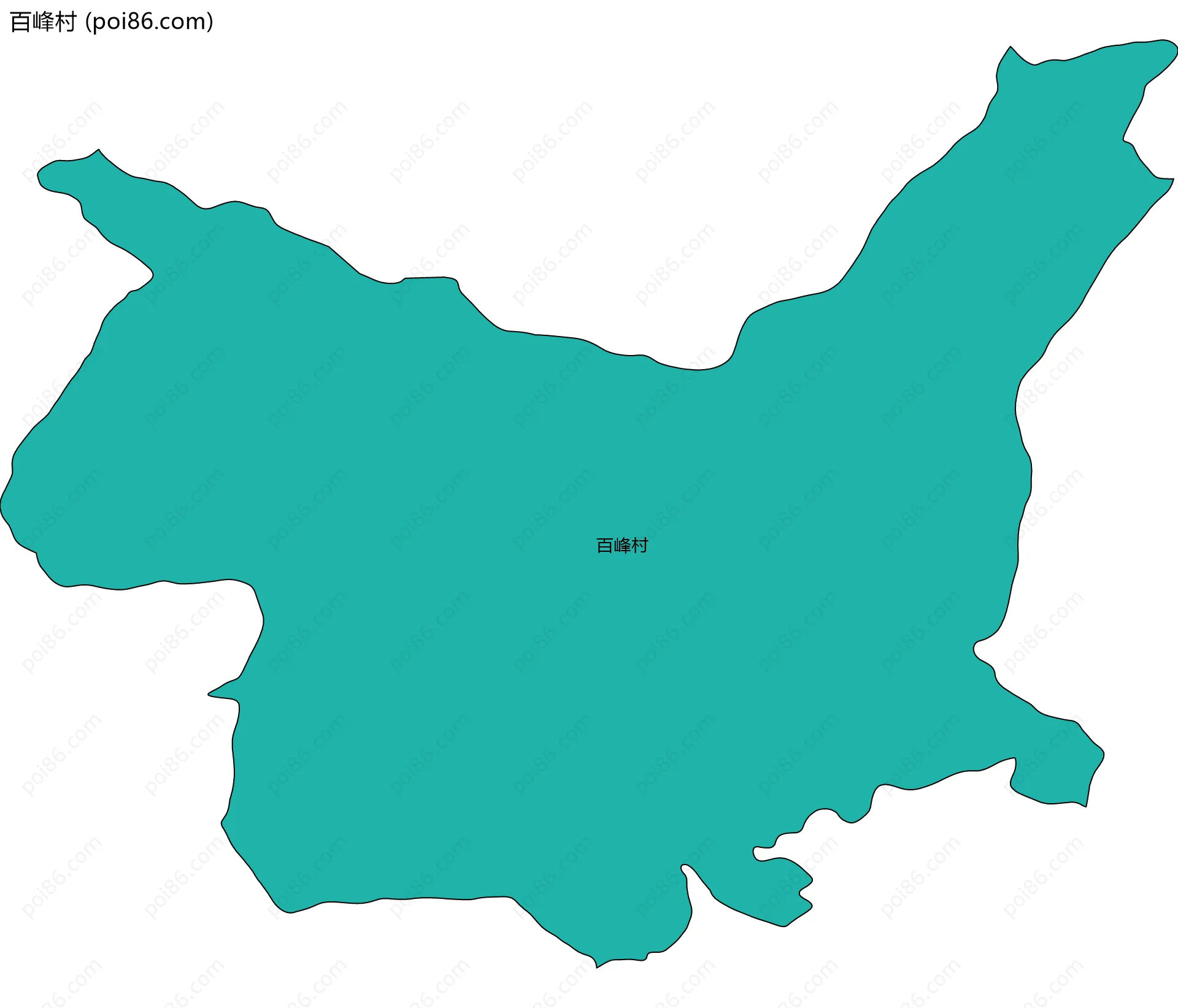 百峰村边界地图