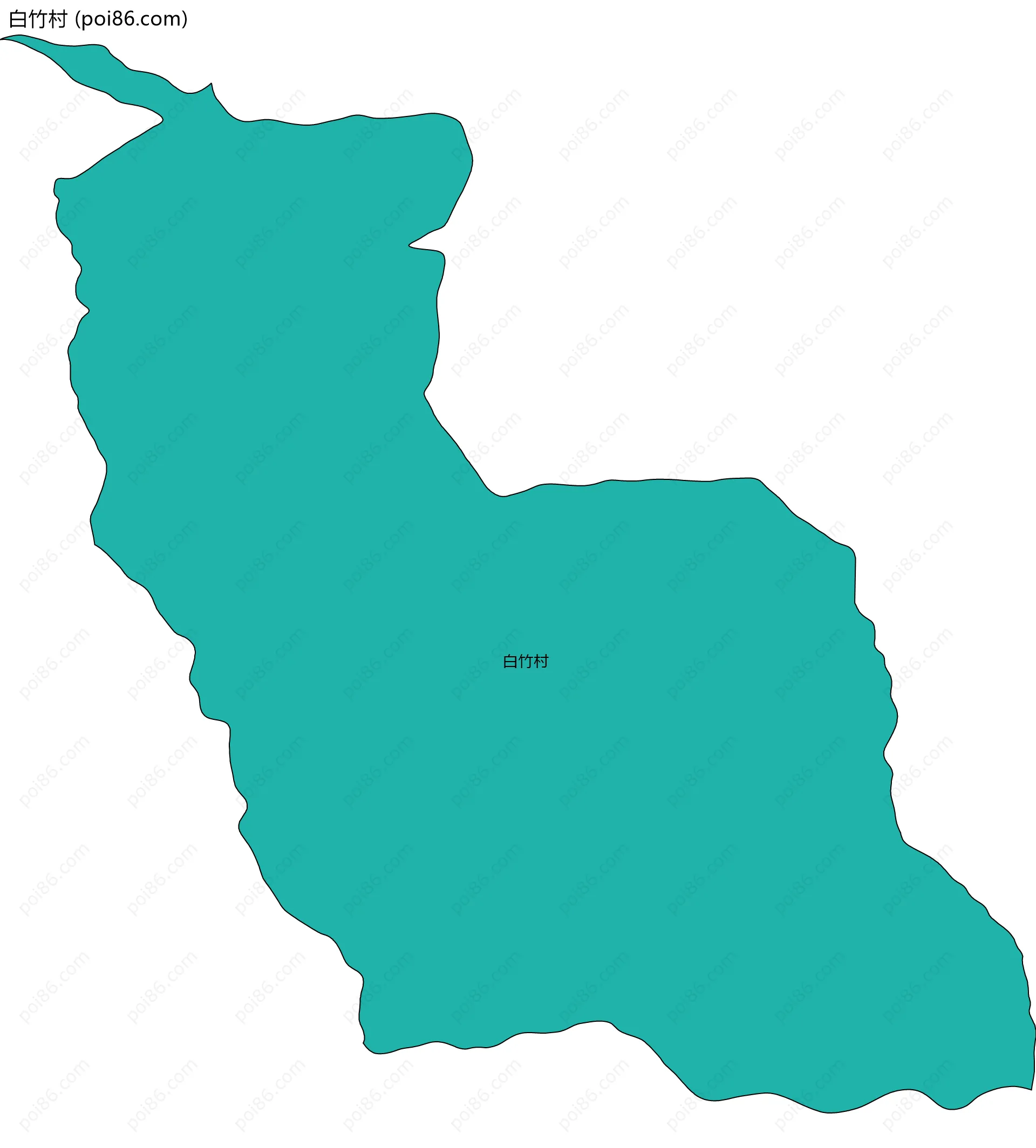 白竹村边界地图