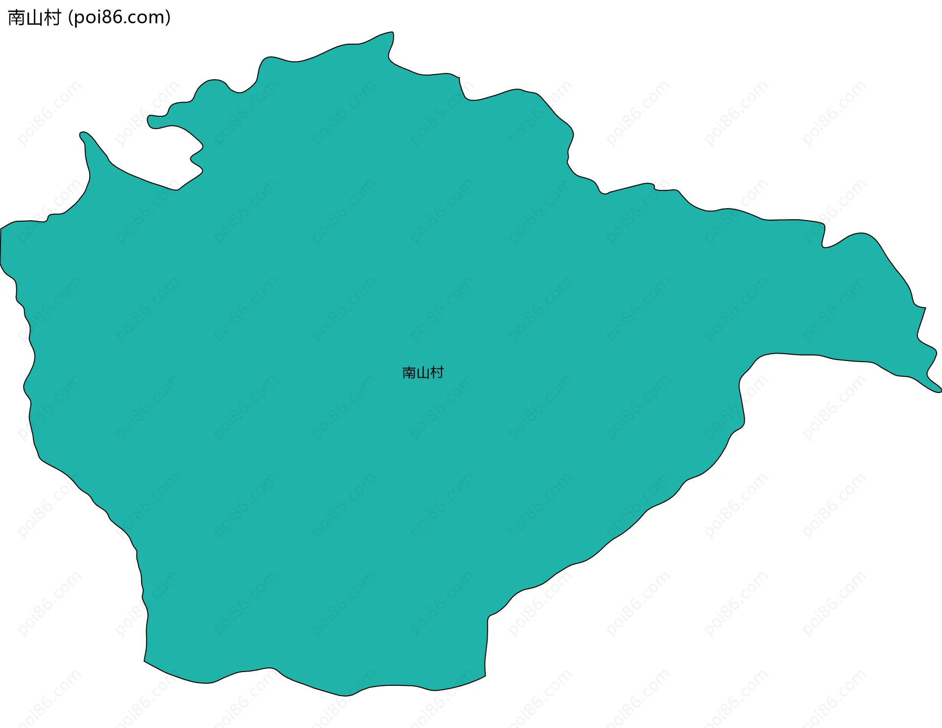 南山村边界地图