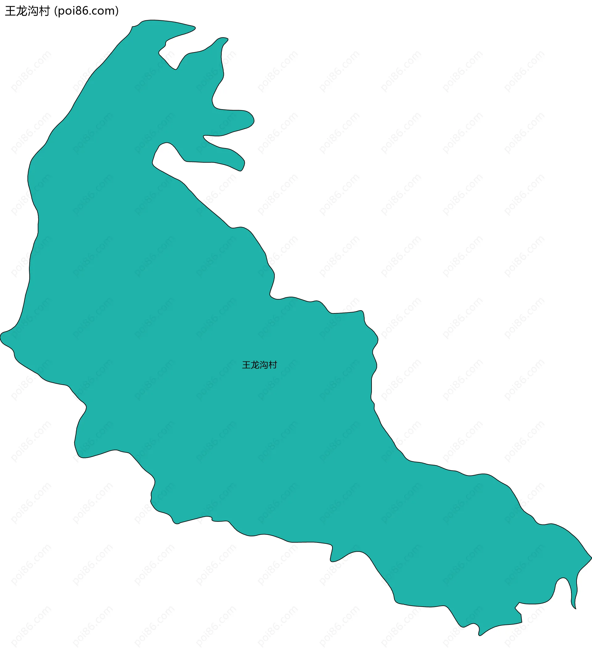 王龙沟村边界地图
