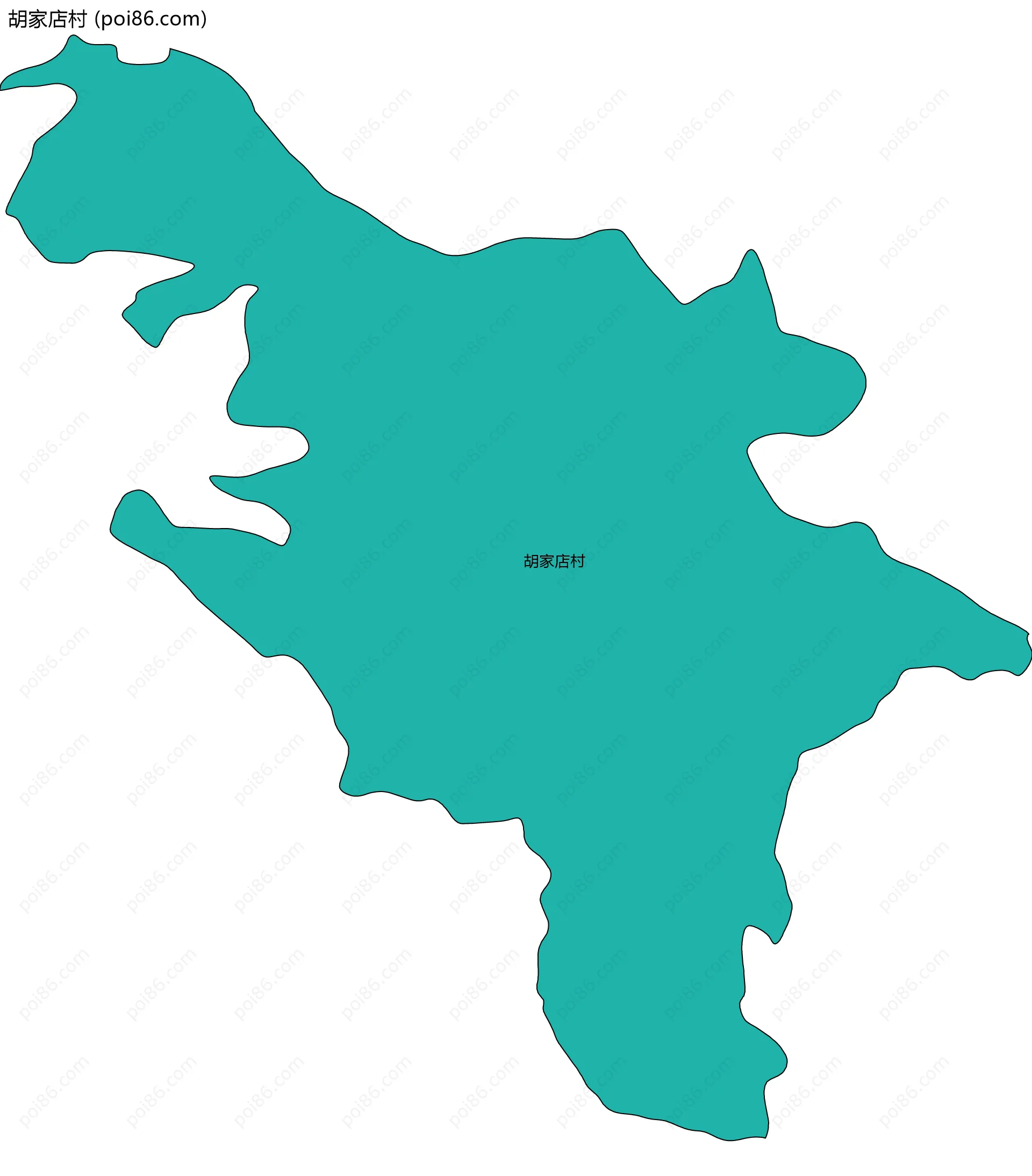 胡家店村边界地图