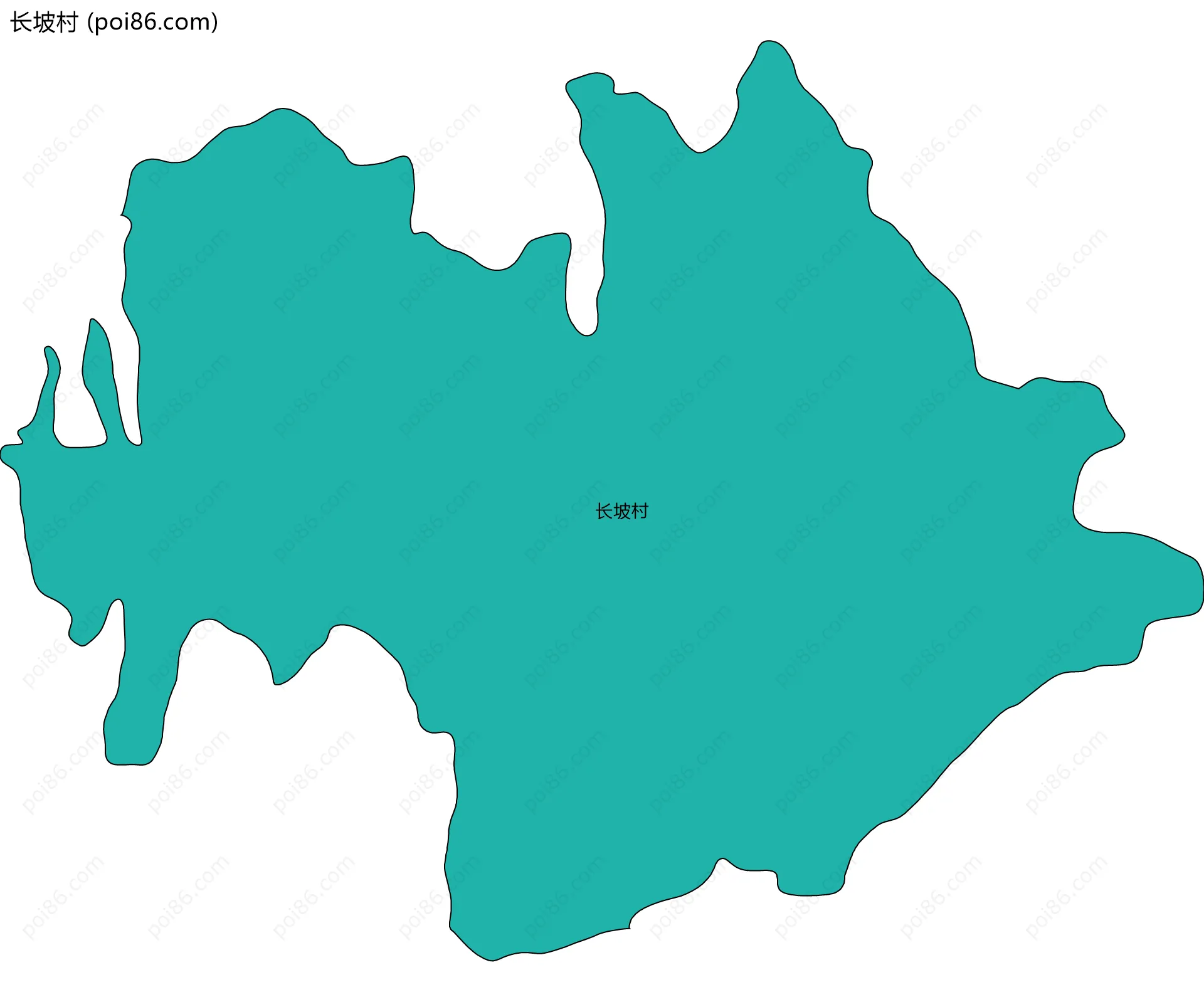 长坡村边界地图
