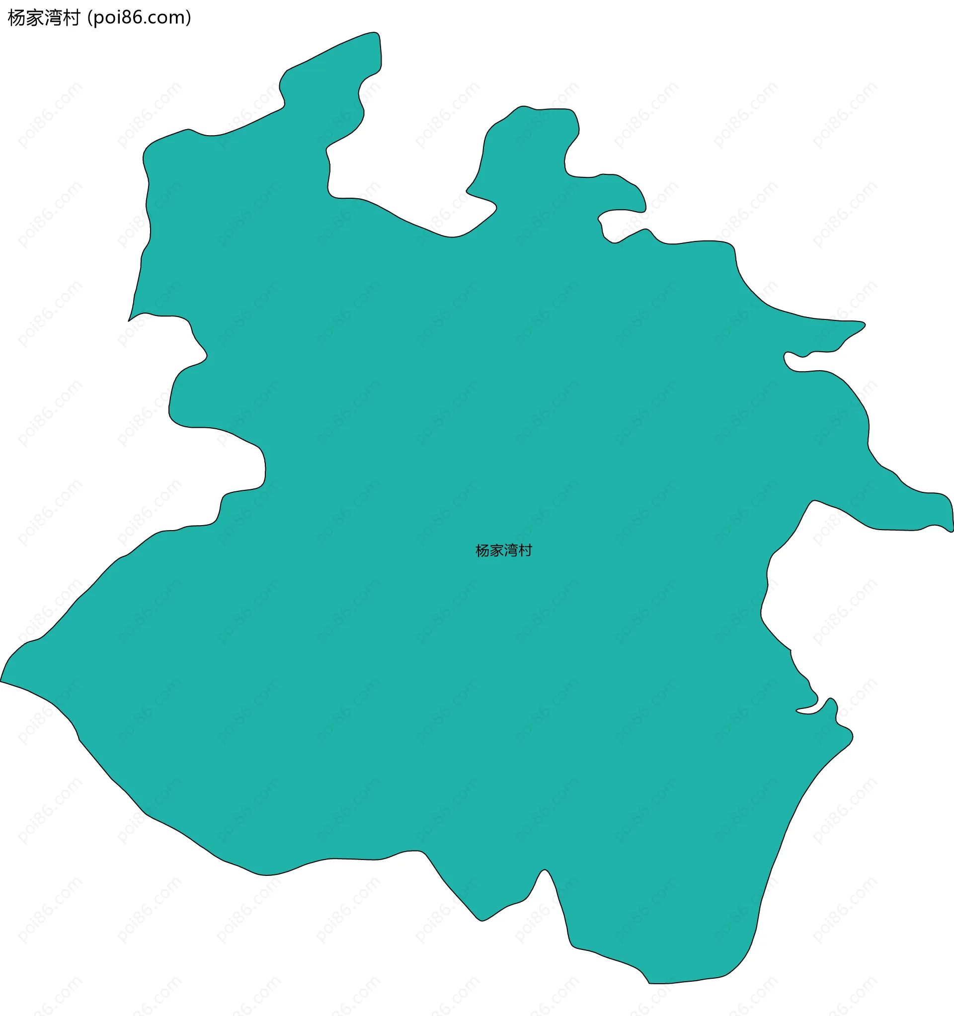 杨家湾村边界地图