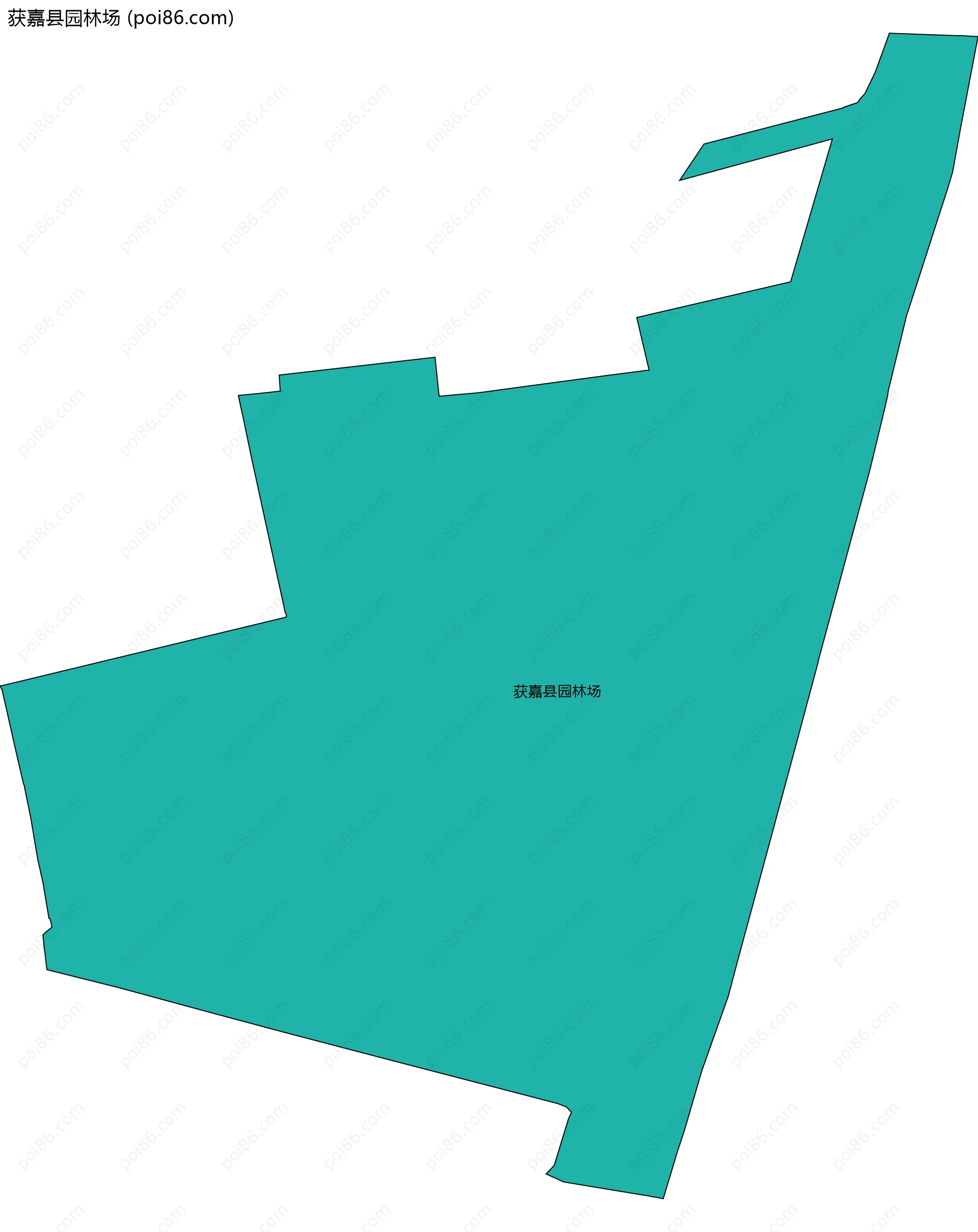 获嘉县园林场边界地图(五级行政区划)