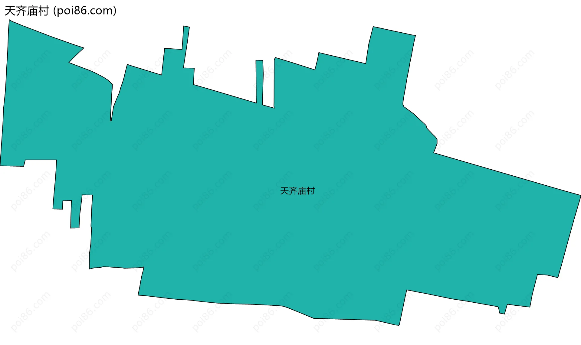 天齐庙村边界地图