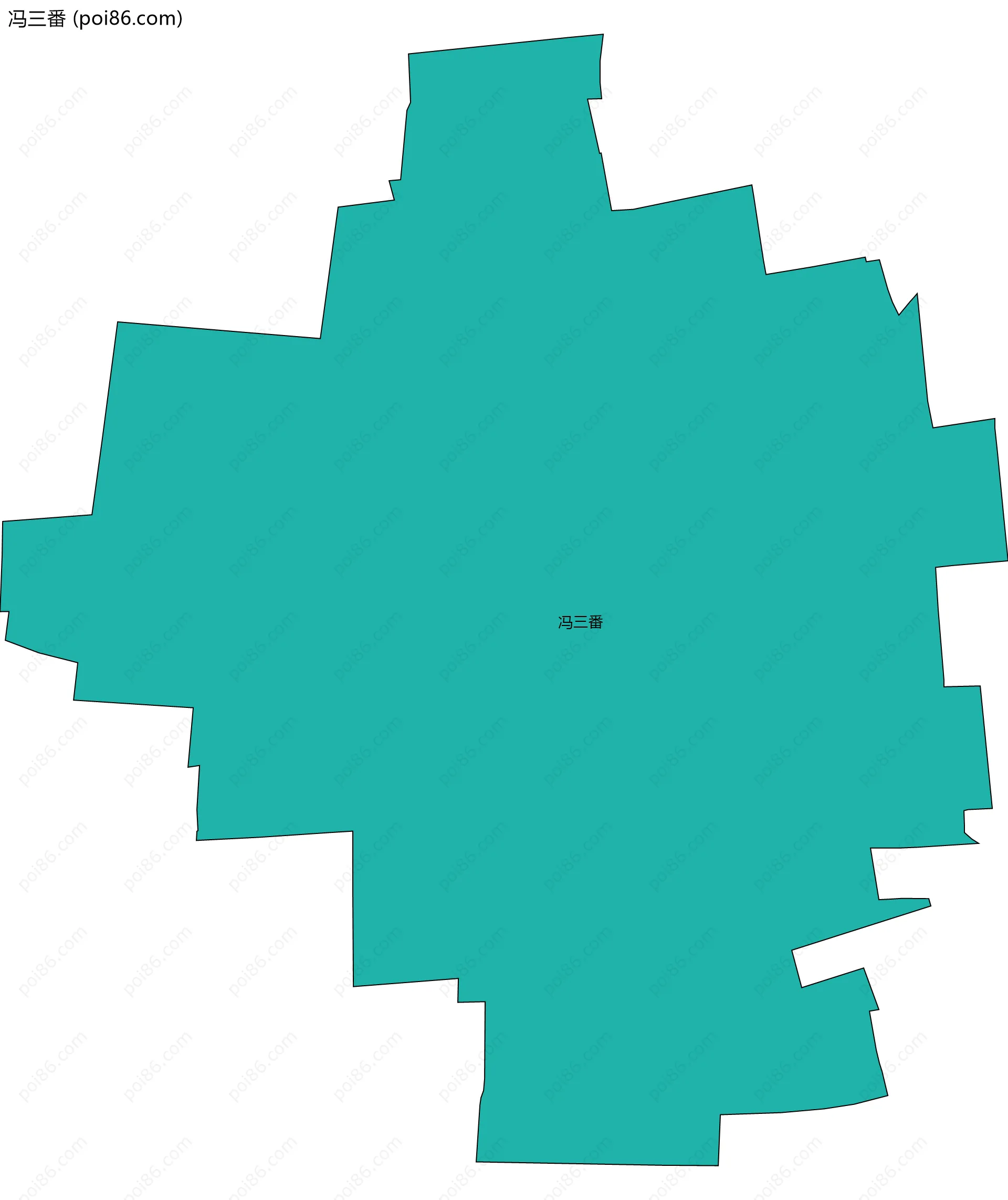冯三番边界地图