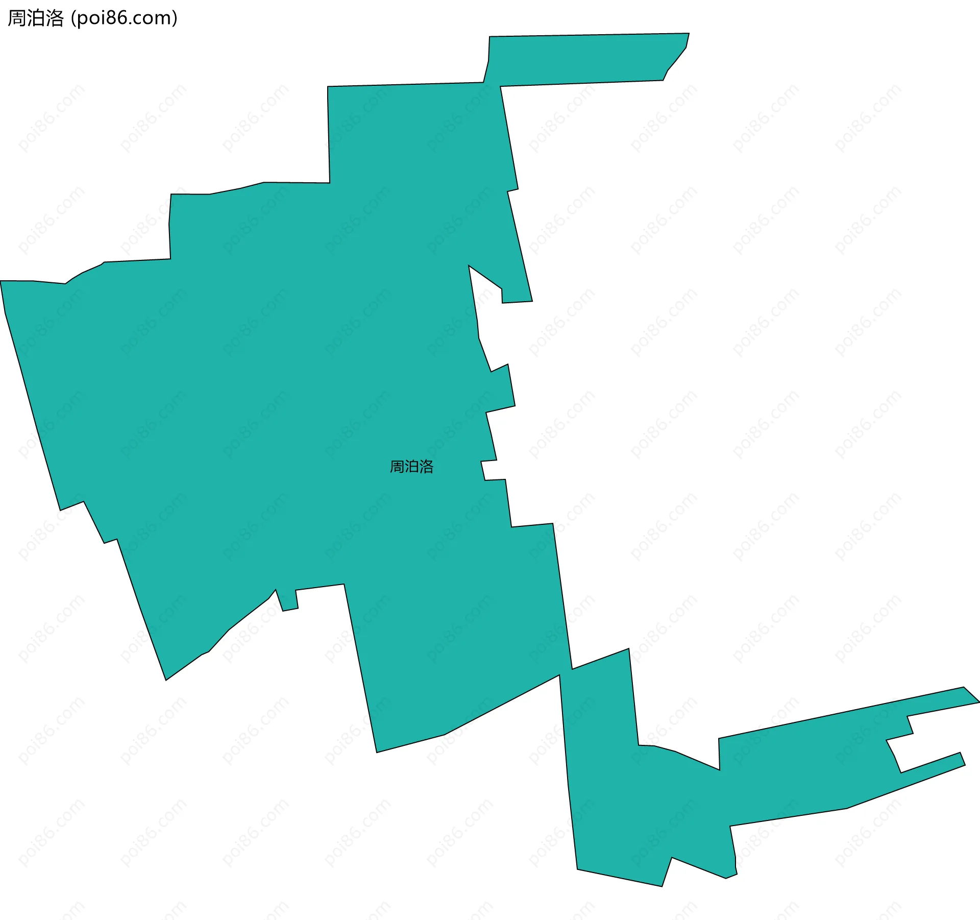 周泊洛边界地图