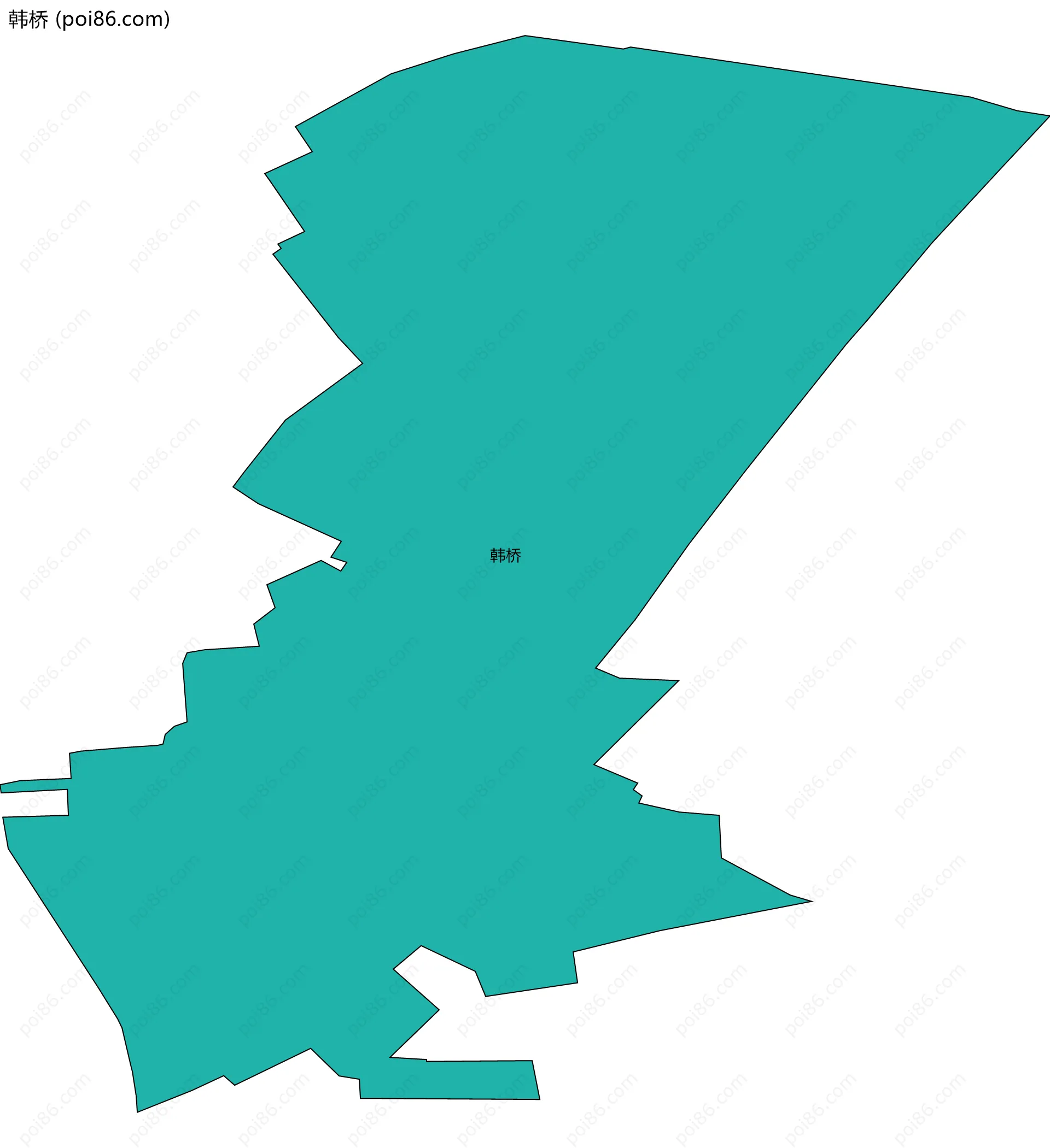 韩桥边界地图